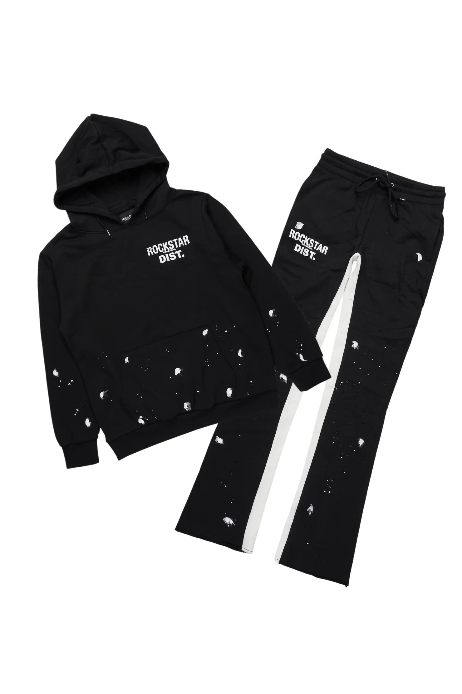 Raffer Black/White Hoodie Baggy Fit Pant Track Set