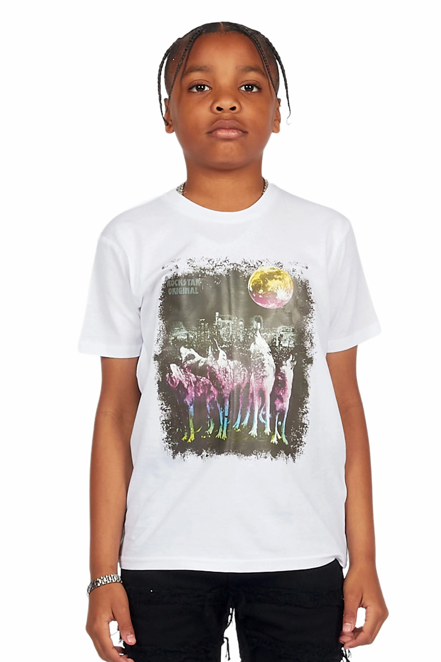 Boys Forrest White Graphic T-Shirt