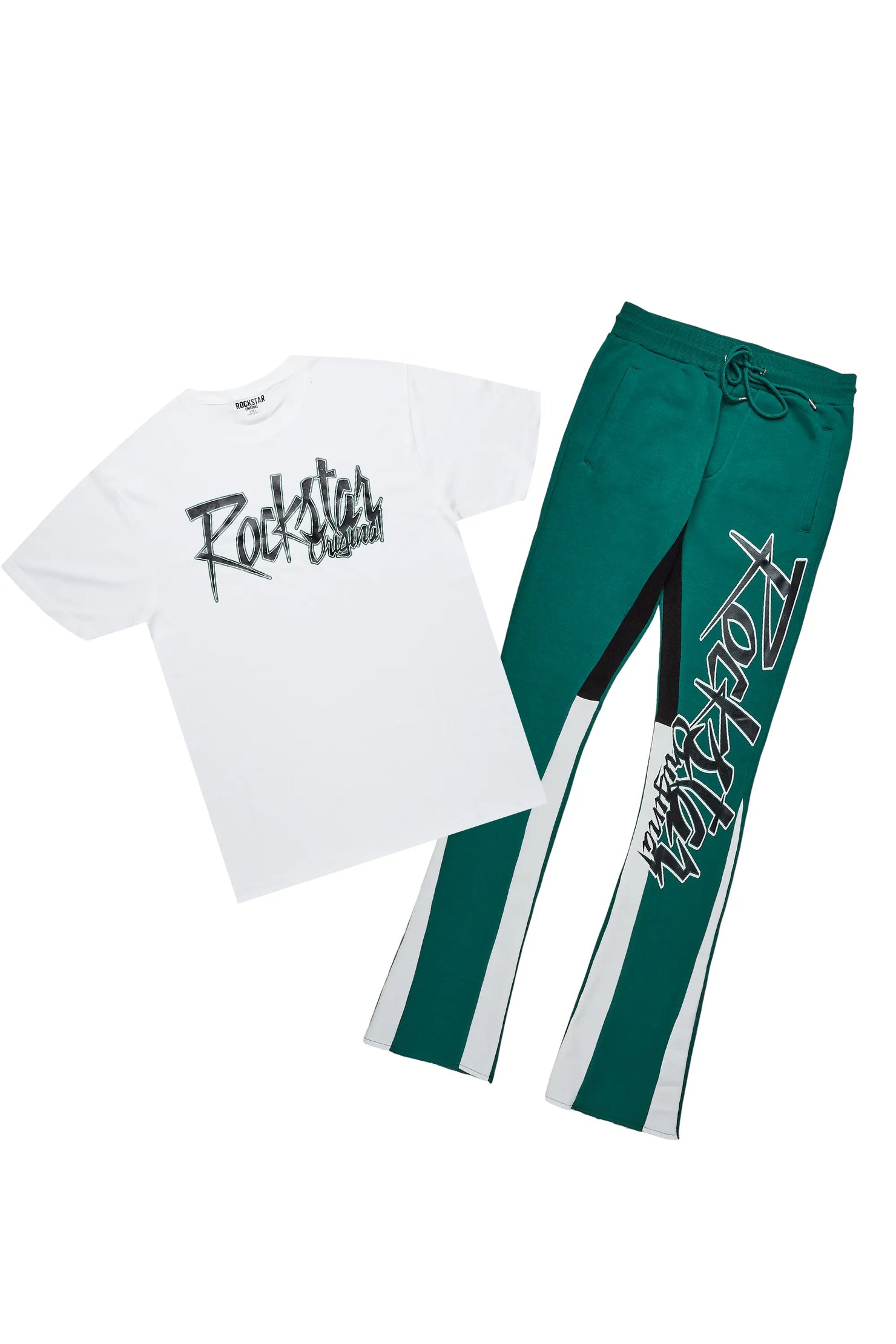 Kalibre White/Green T-Shirt Stacked Flare Track Set