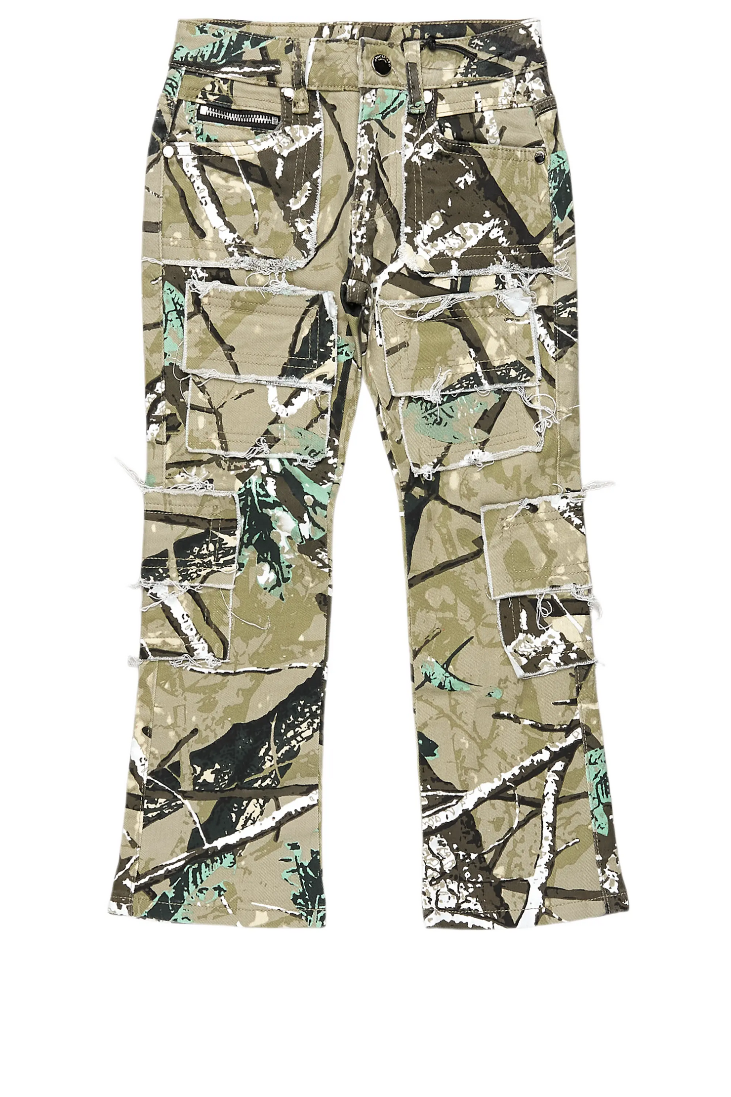 Boys Adril Tree Camo Skinny Fit Cargo Jean