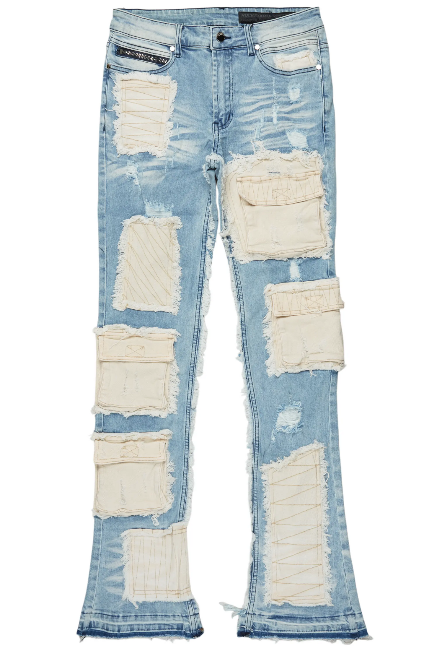 Monet Blue Stacked Flare Jean