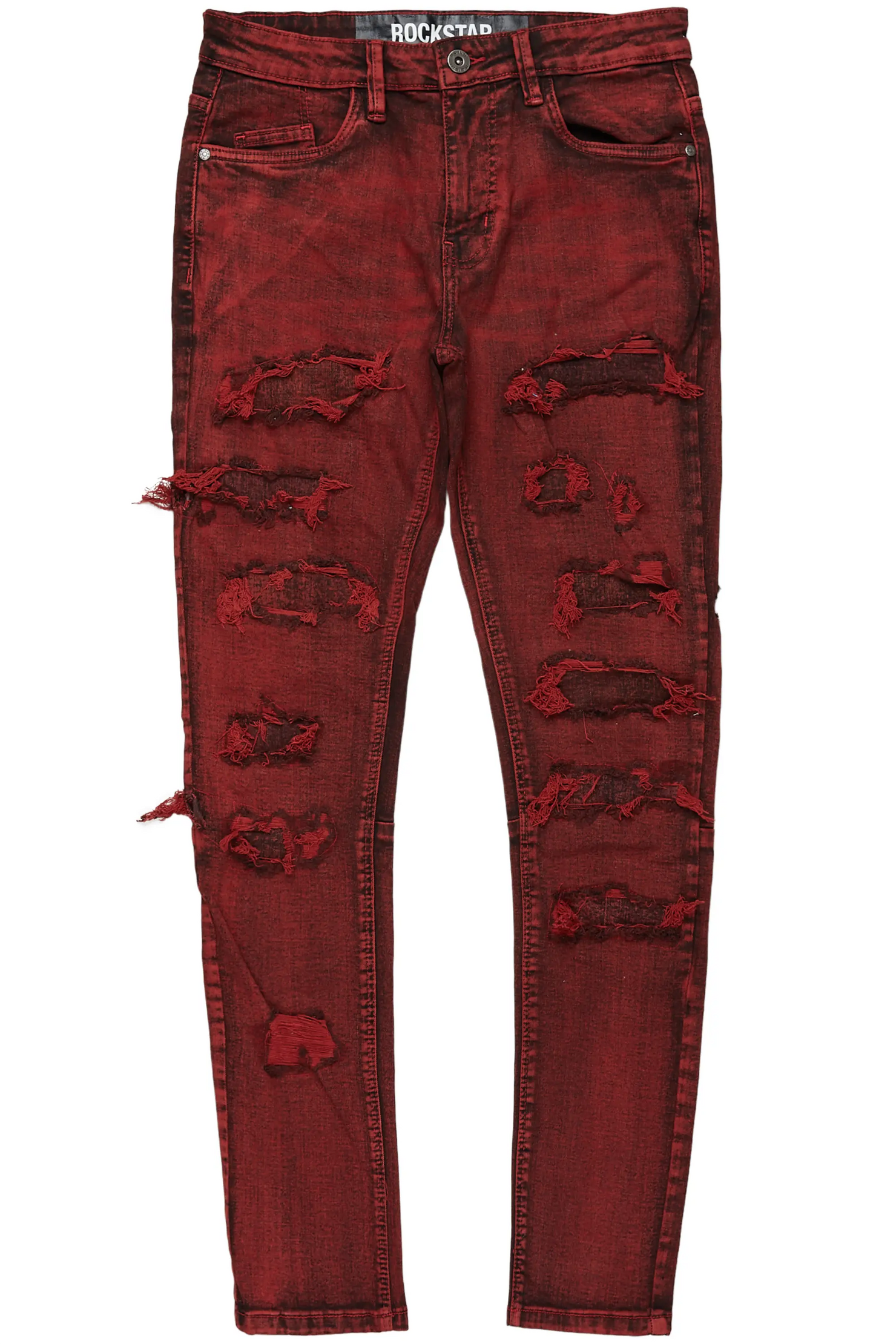 Dalit Red Under Patch Skinny Fit Jean