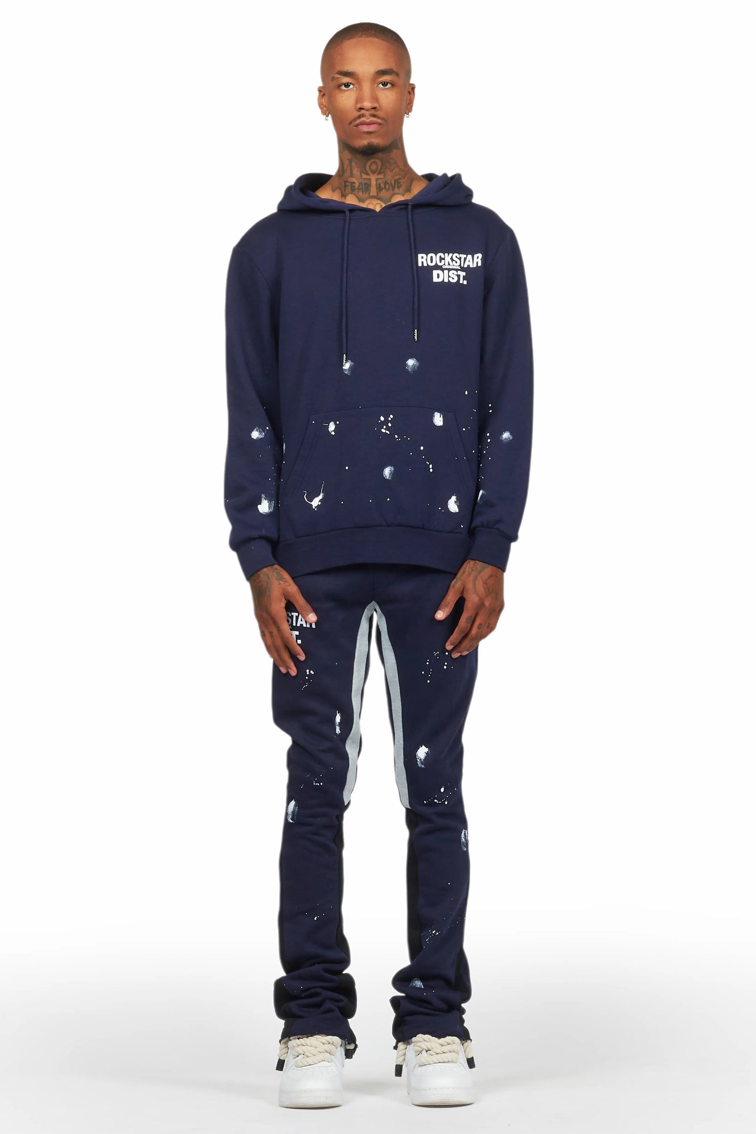 Raffer Navy Hoodie Flare Trackset