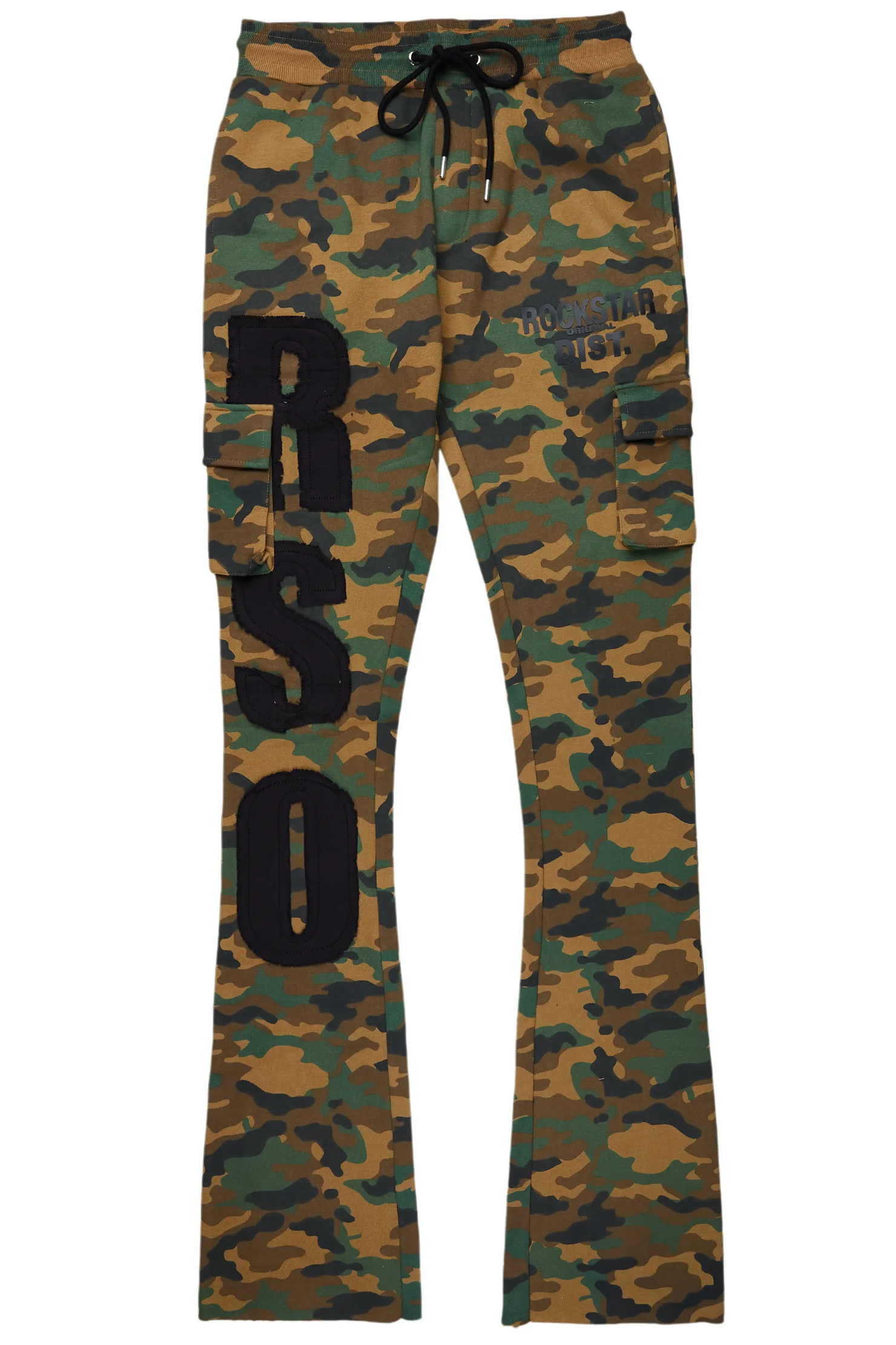 Admir Faded Camo Stacked Flare Pant