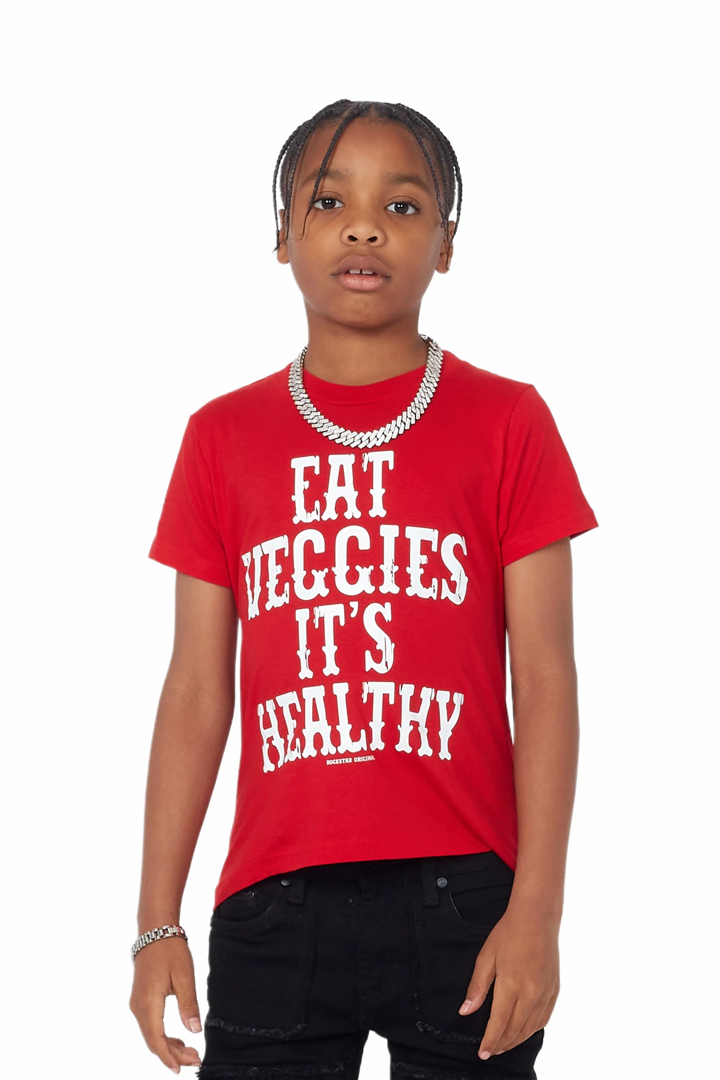 Boys Quincy Red Graphic T-Shirt