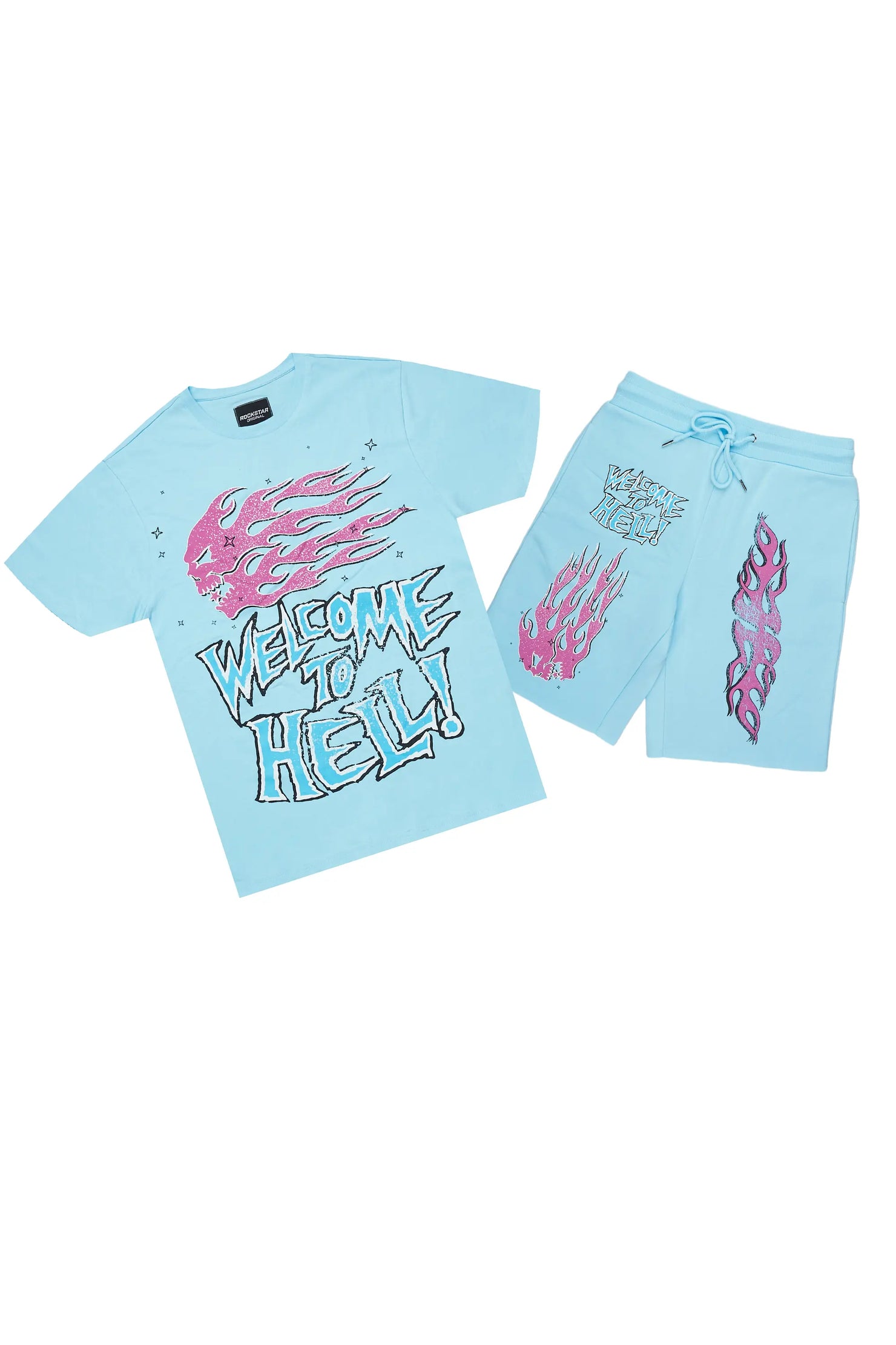 Lister Baby Blue T-Shirt/Short Set
