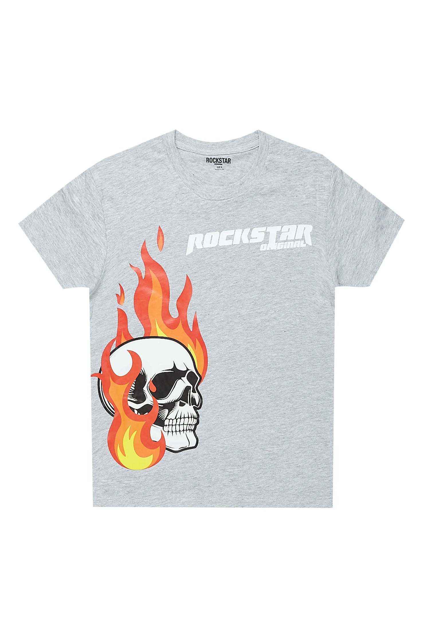 Boys Magnus Heather Grey Graphic T-Shirt