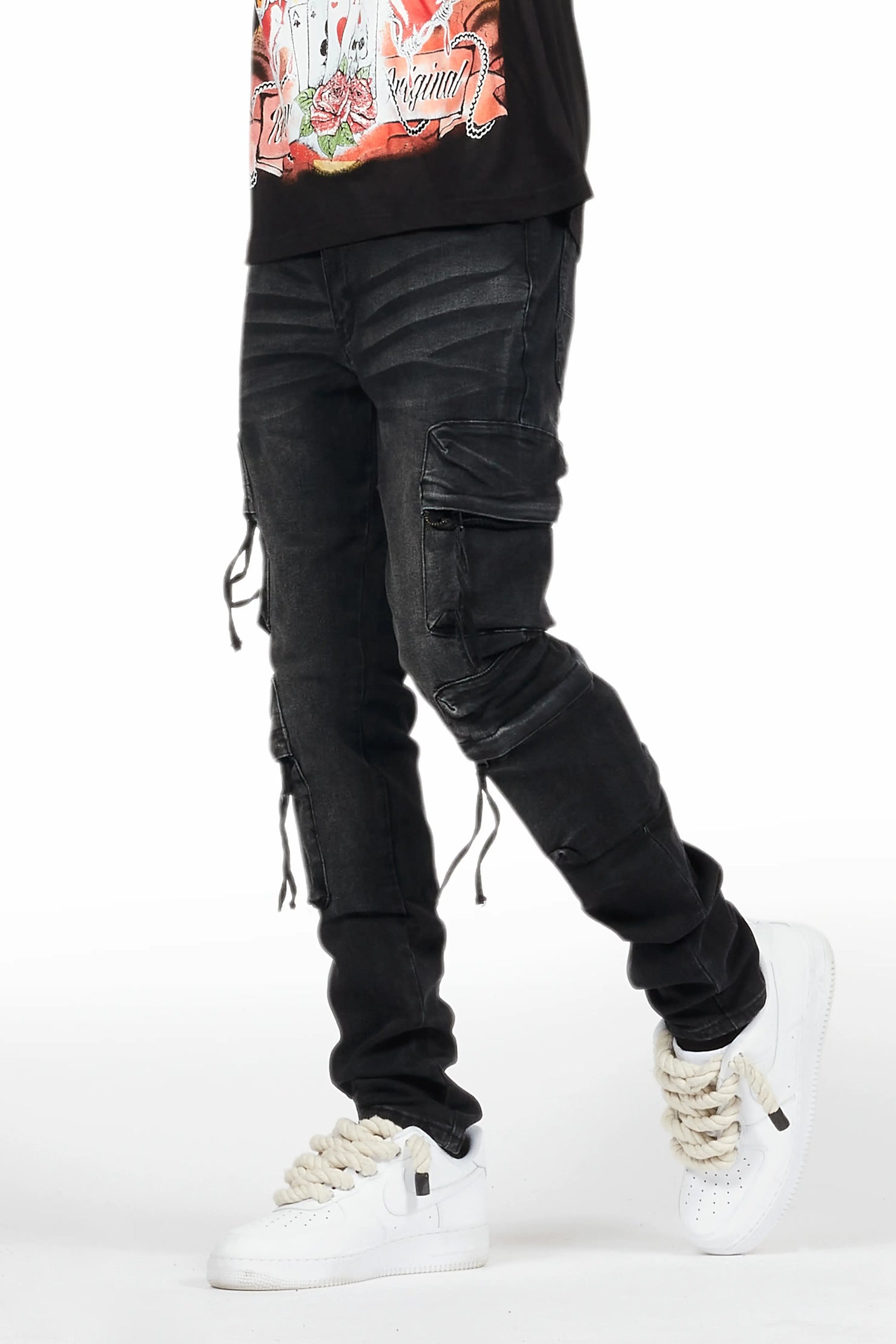 Rodion Dark Grey Slim Fit Cargo Jean