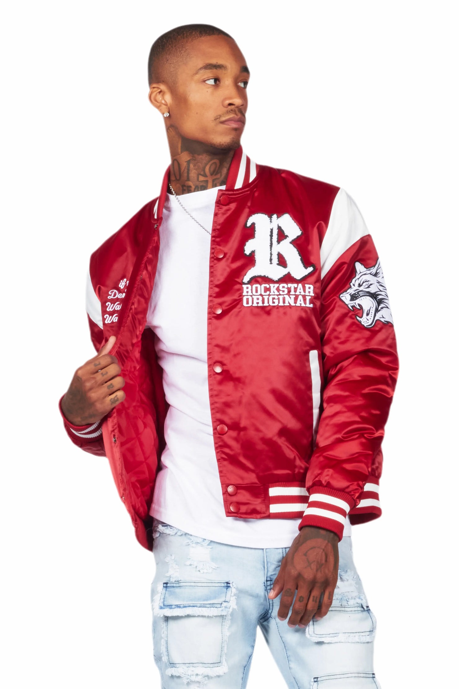 Geir Red Varsity Jacket