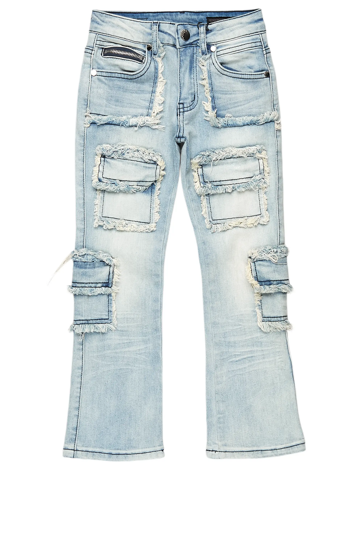 Girls Addy Blue Skinny Fit Cargo Jean