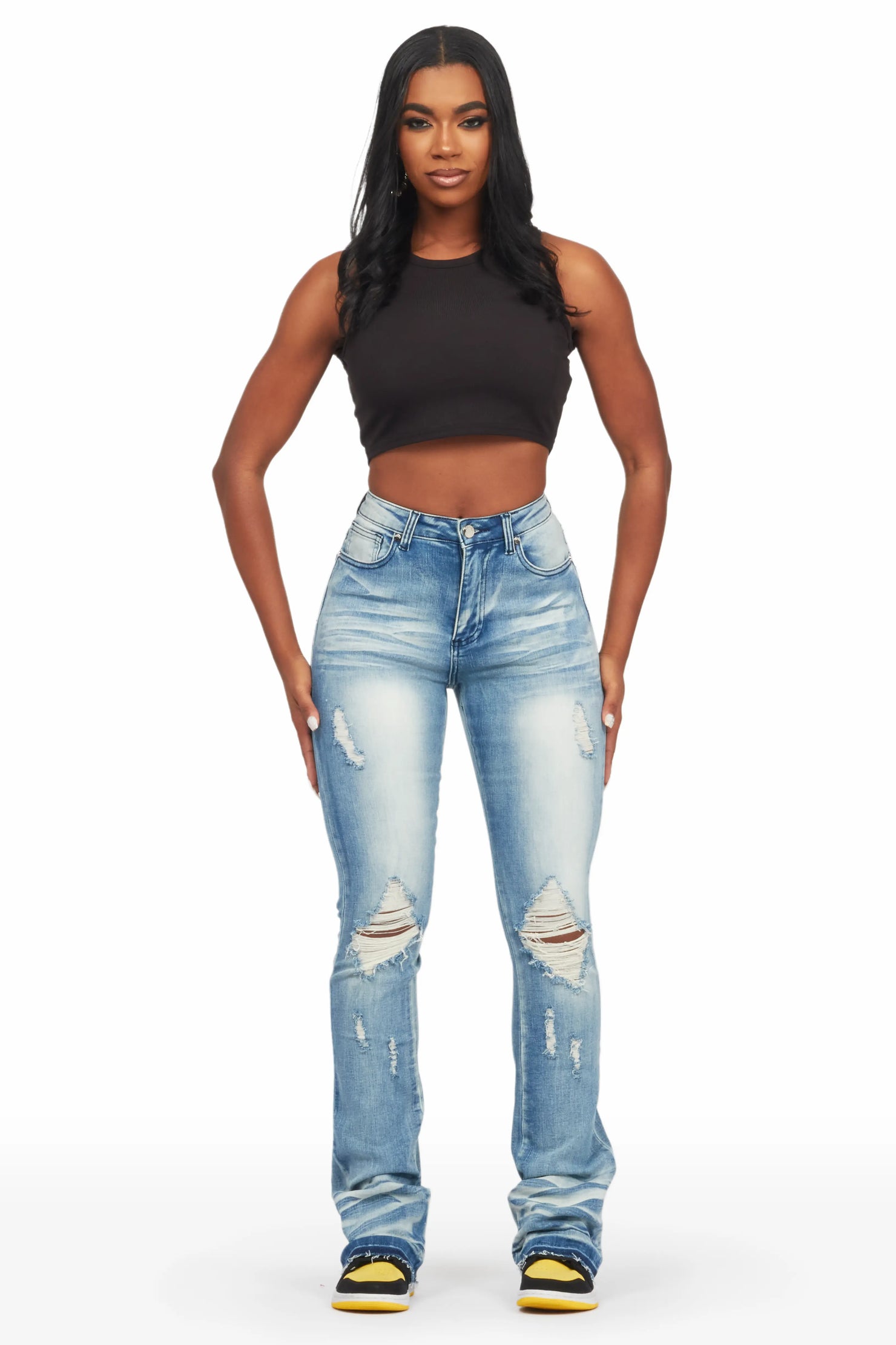 Lucky & Blessed Light Wash Flare Leg Plus Size Jeans – Tack N More