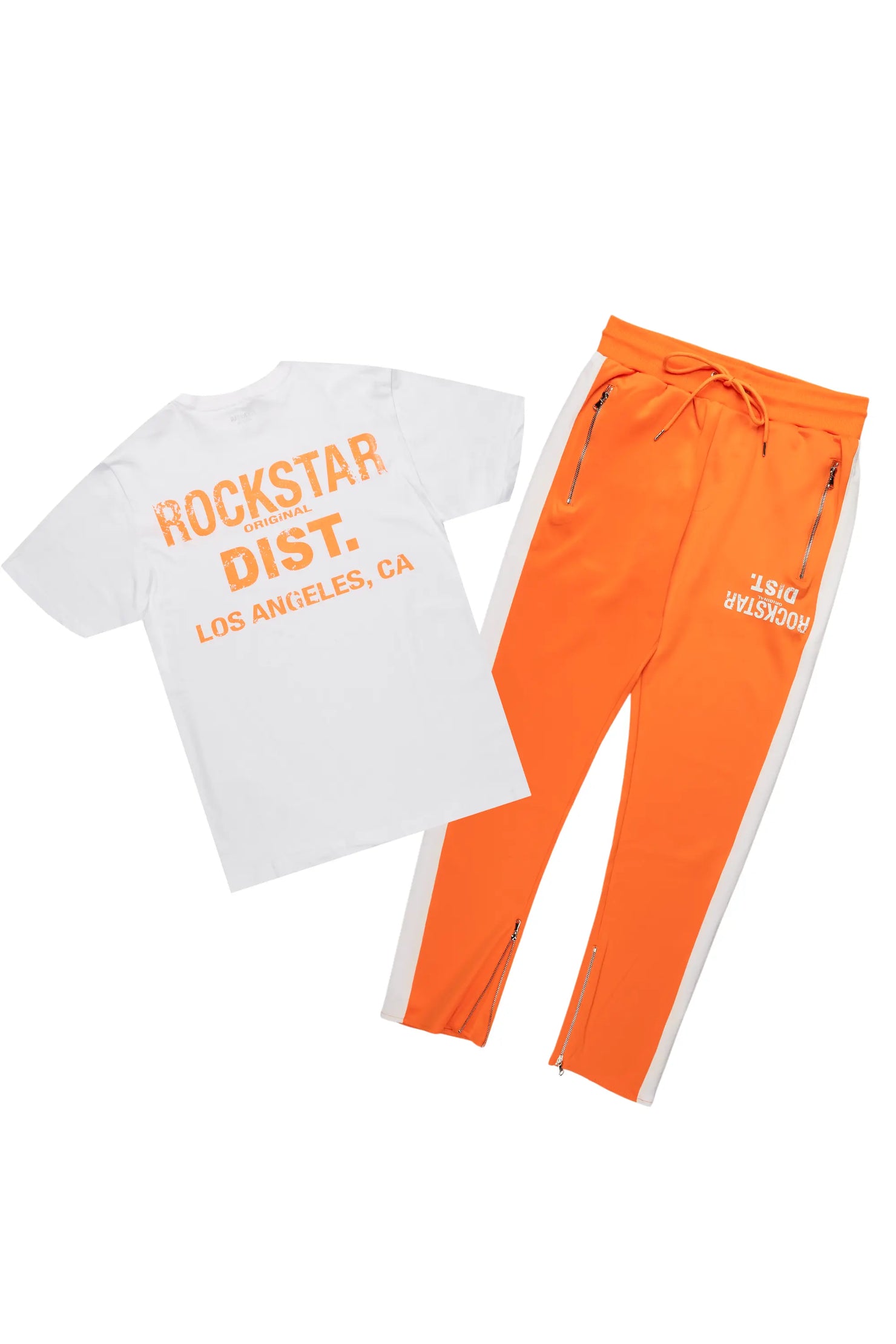 Bard White/Orange T-Shirt/Slim Fit Track Set