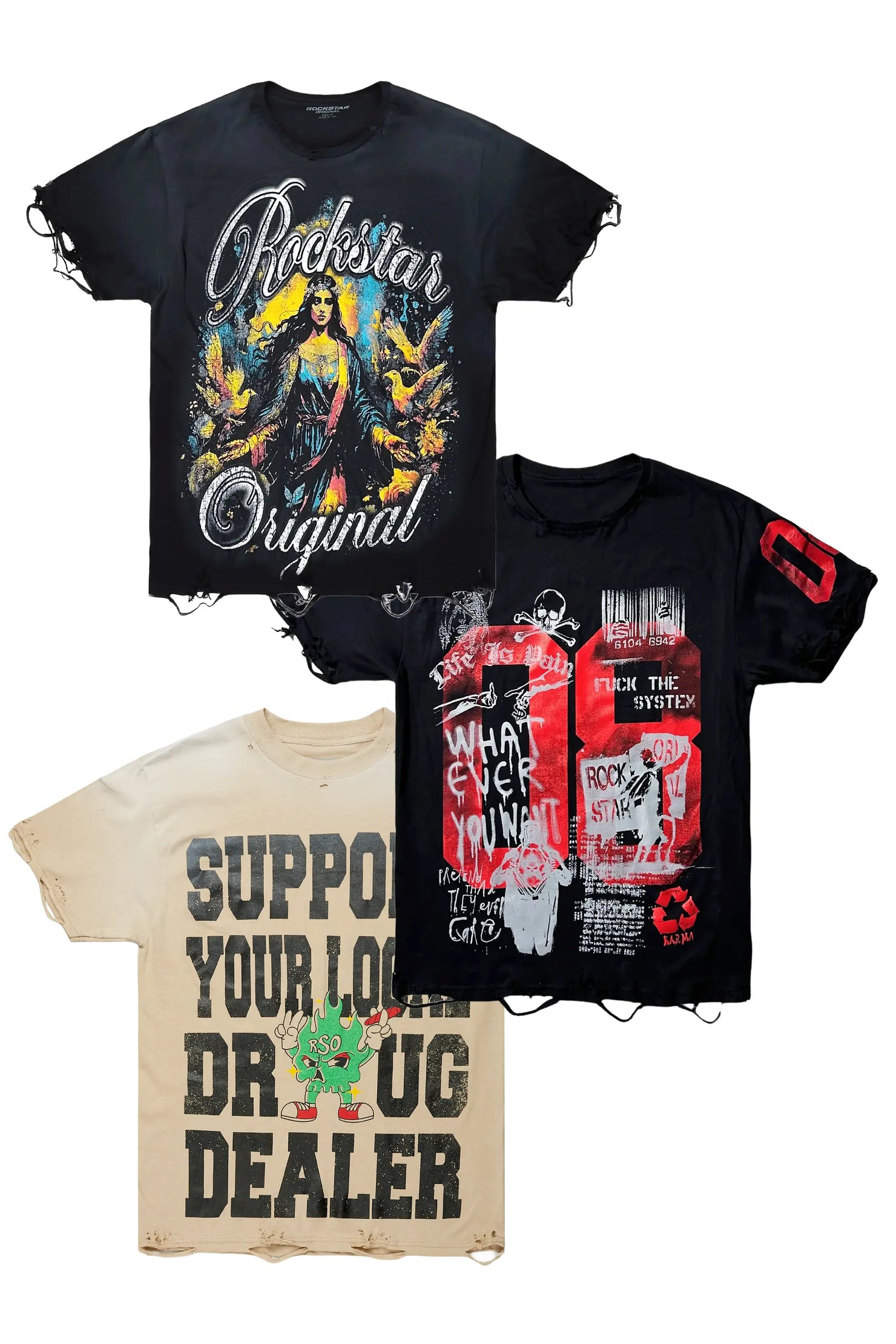 Mixed 3 Pack Graphic T-Shirts