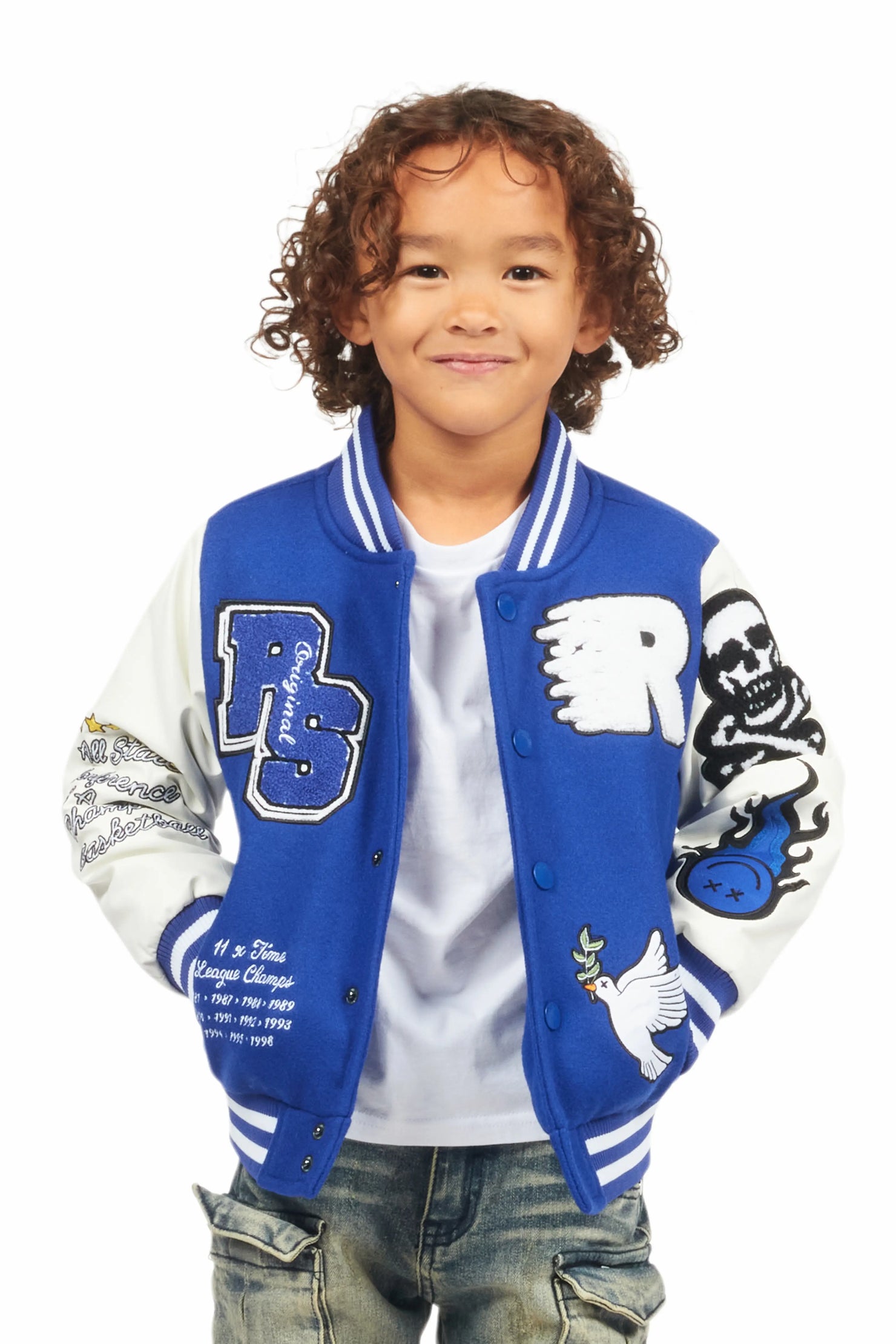 Boys Leaner Royal Blue Bomber Jacket