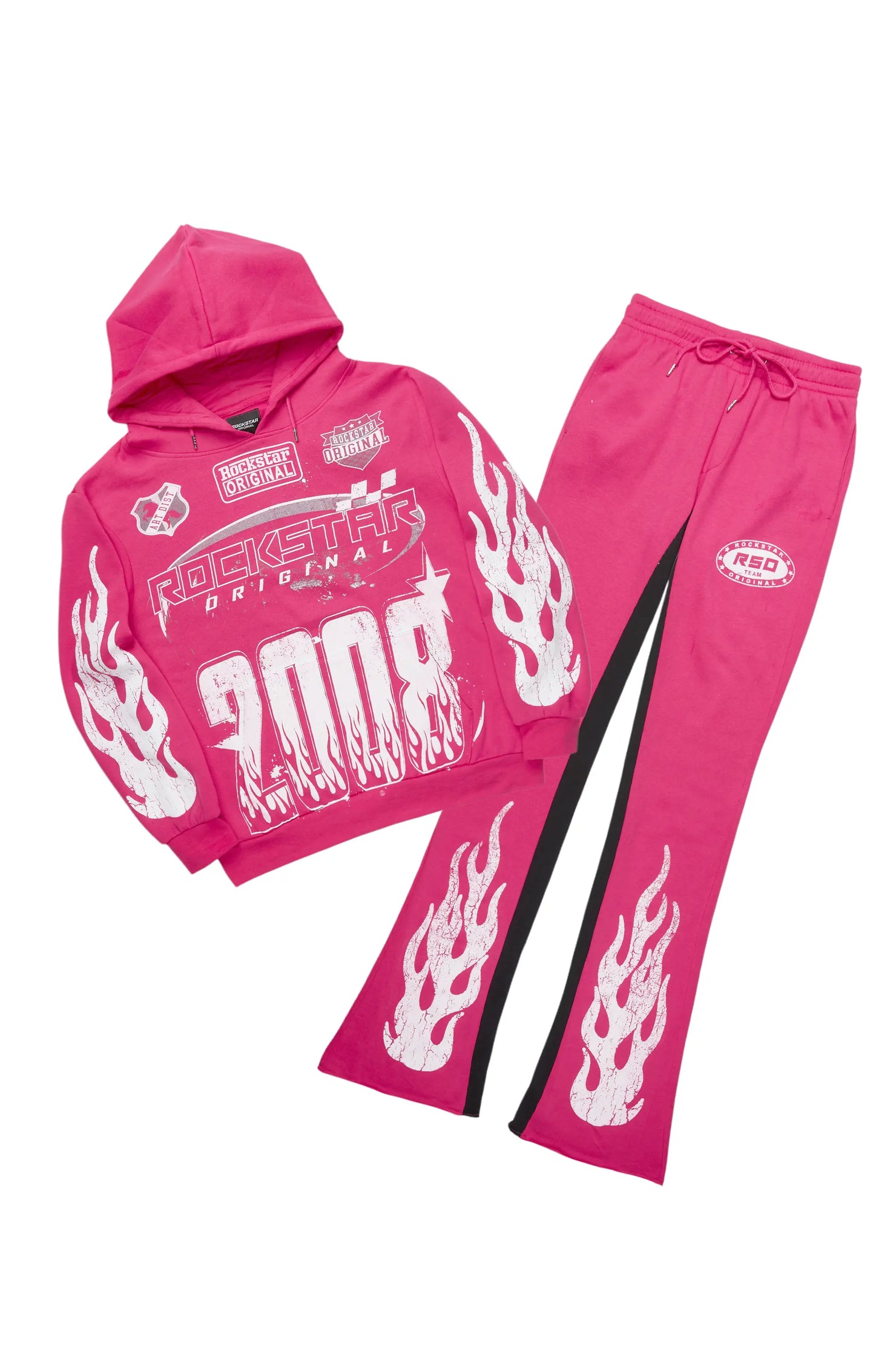 Amos Fuchsia Hoodie/Baggy Track Pant Set