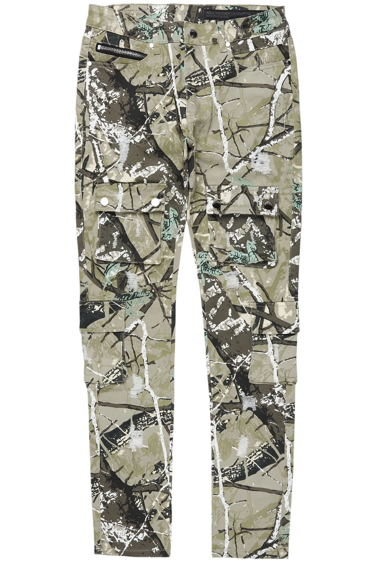 Adril Tree Camo Skinny Fit Cargo Jean