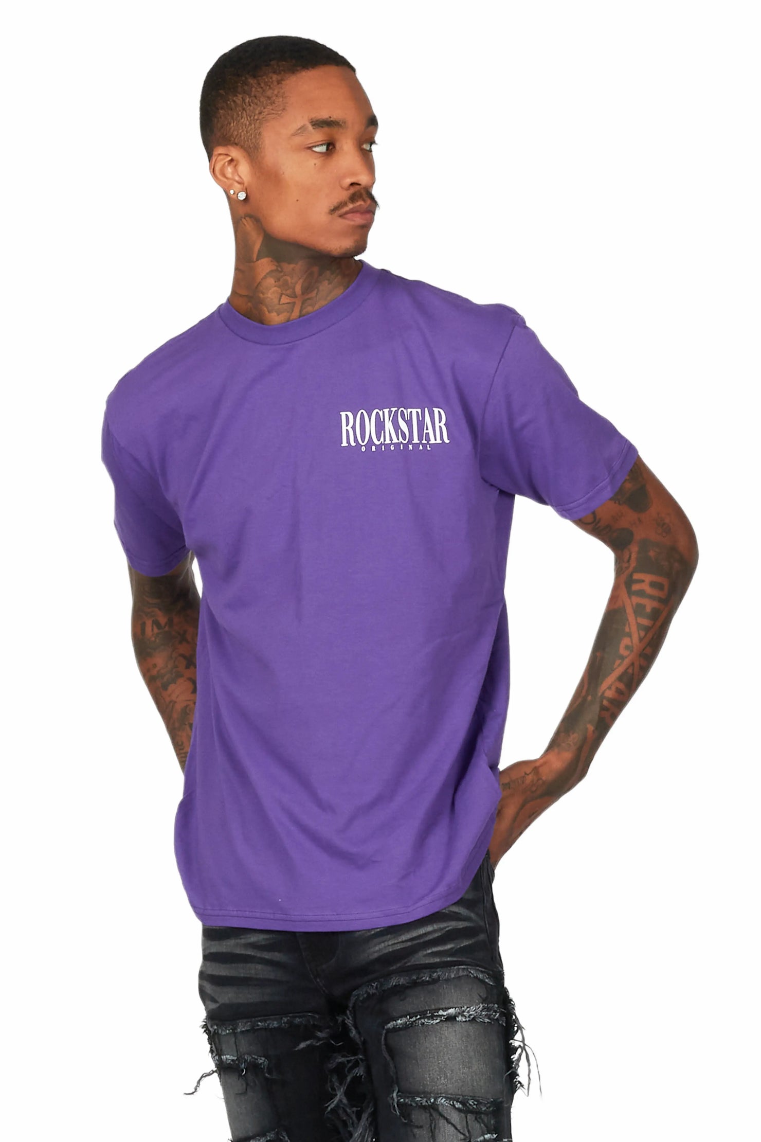 Dayte Nite Purple Graphic T-Shirt