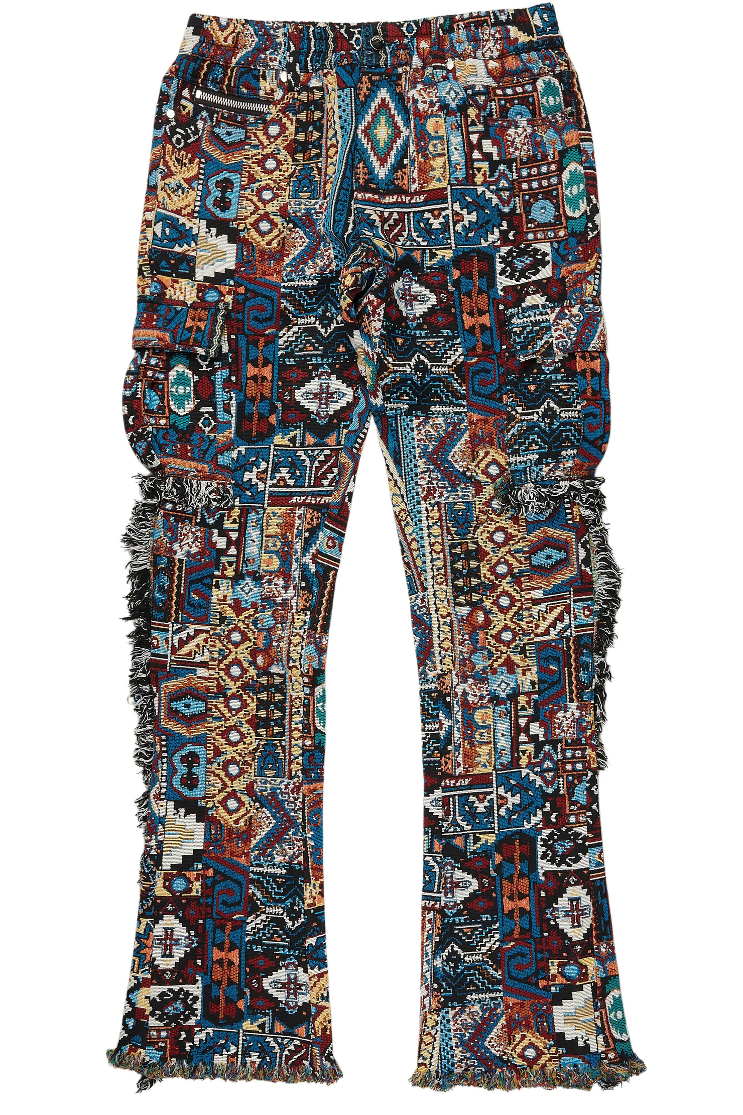 Ayami Blue Slim Tapestry Flare Pants