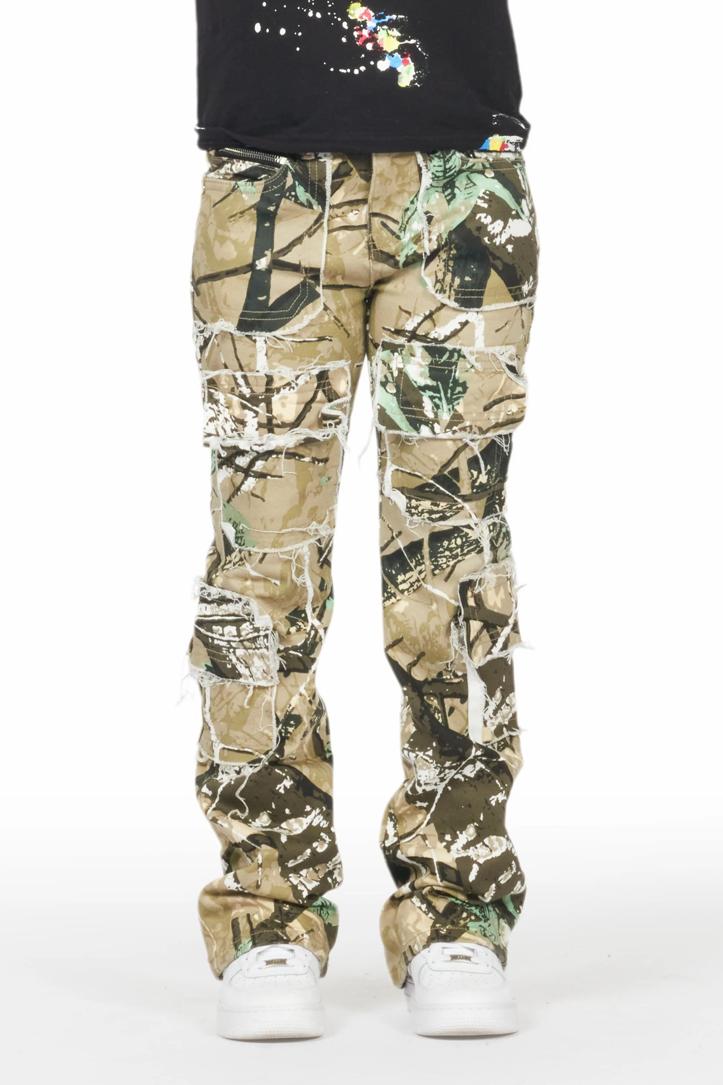 Boys Adril Tree Camo Skinny Fit Cargo Jean