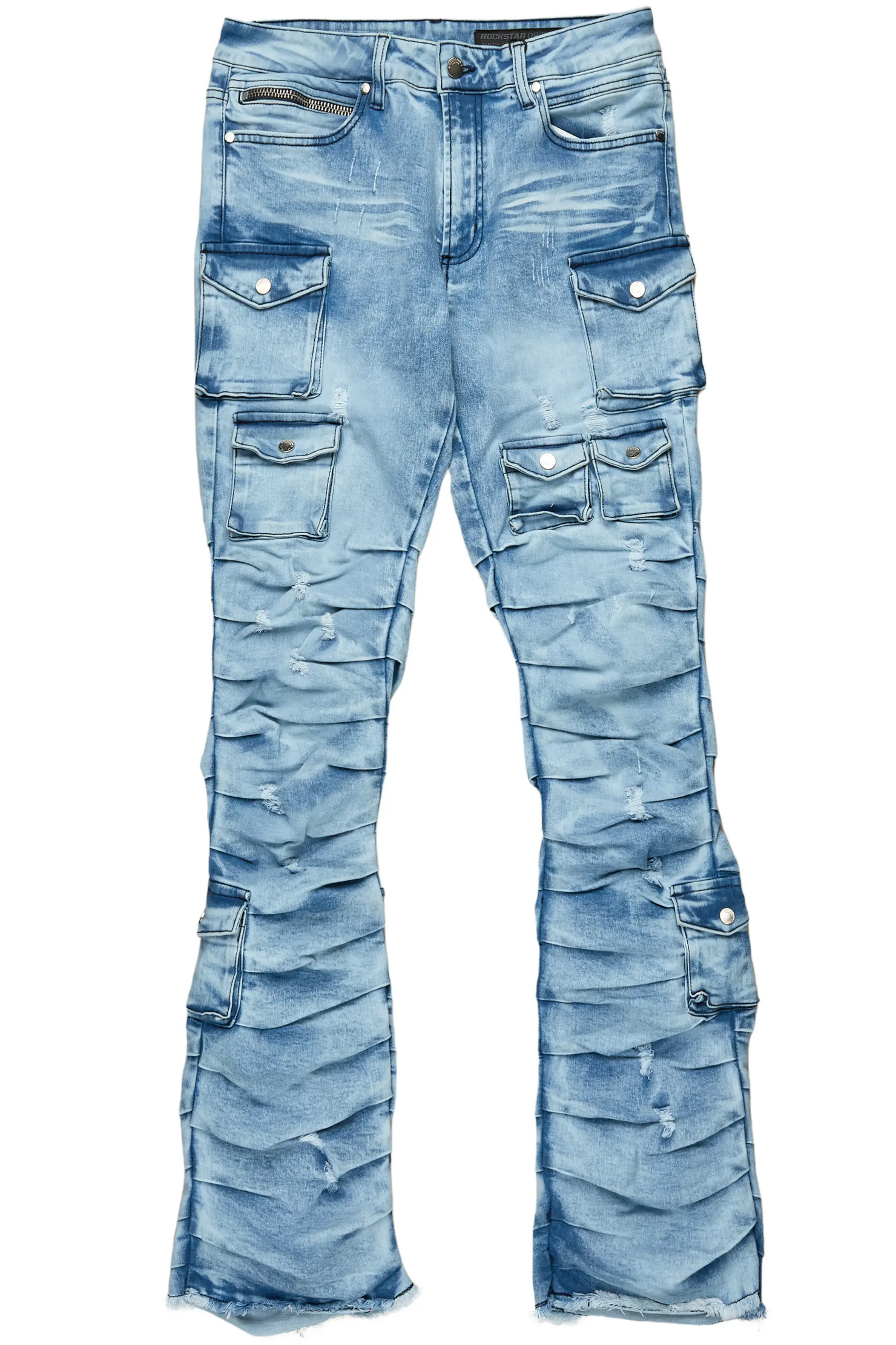 Gentry Blue Stacked Flare Jean