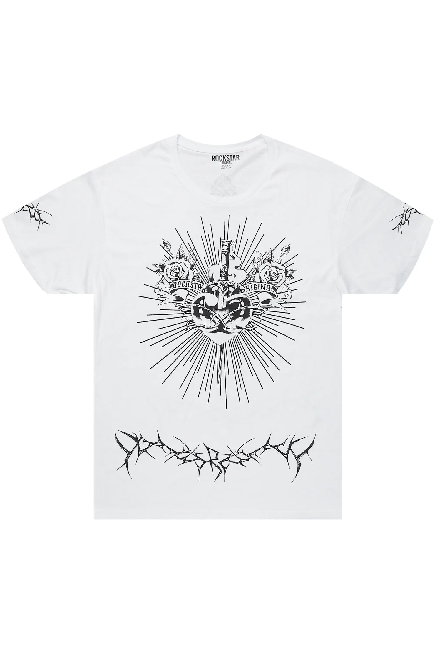 Leander White/Black Graphic T-Shirt