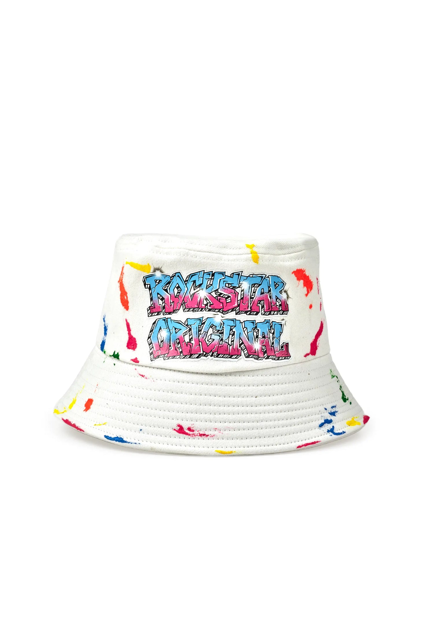 Girls Quinny White/Pink Graphic  Bucket Hat