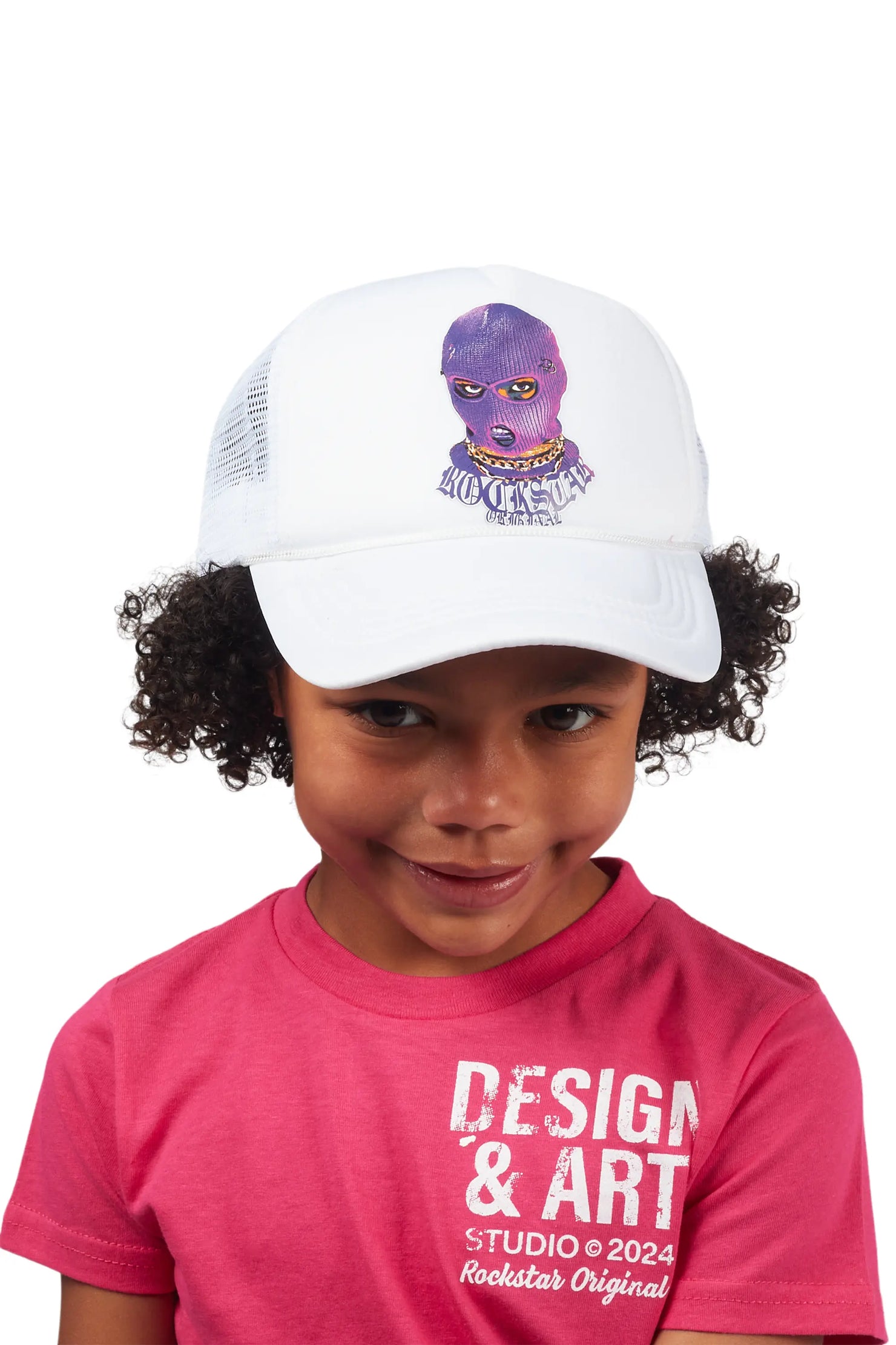 Girls Mura White Graphic Trucker Hat