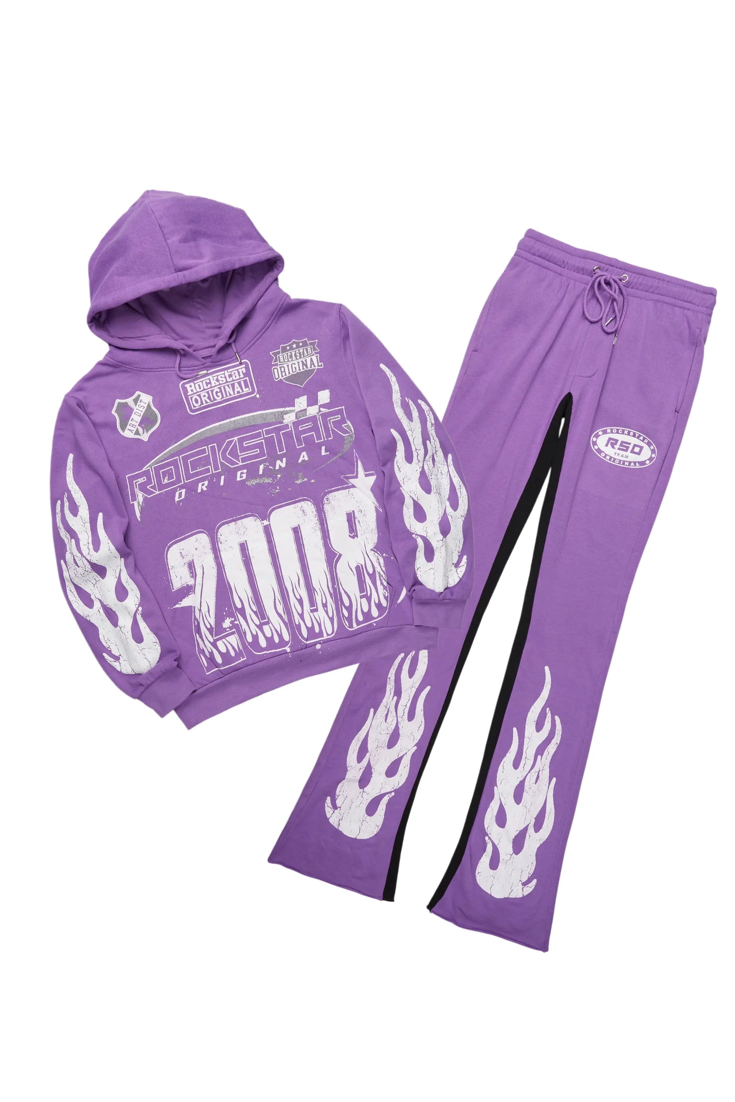 Amos Purple Hoodie/Baggy Track Pant Set