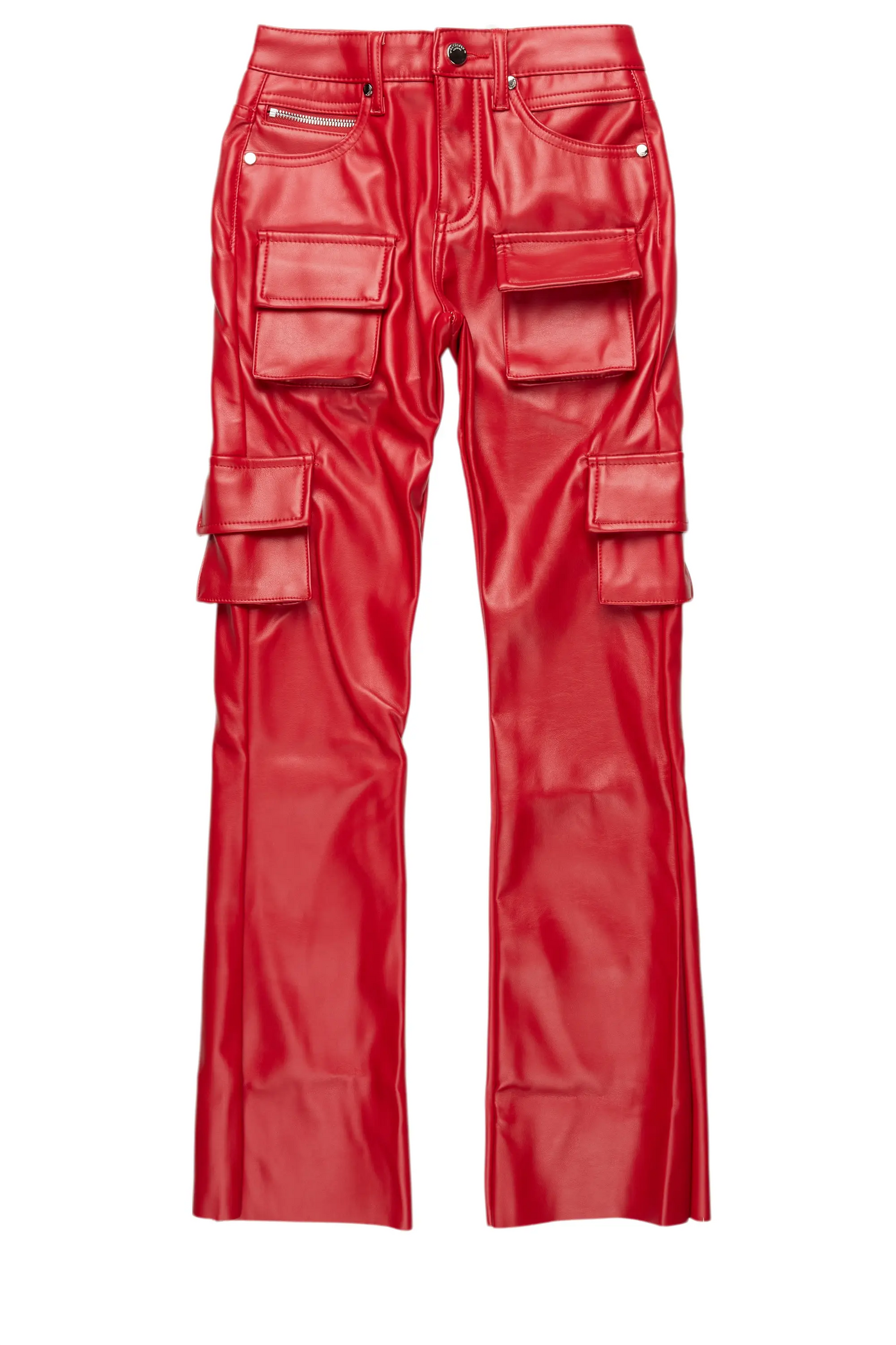 Girls Khaza Red  PU Leather Jean