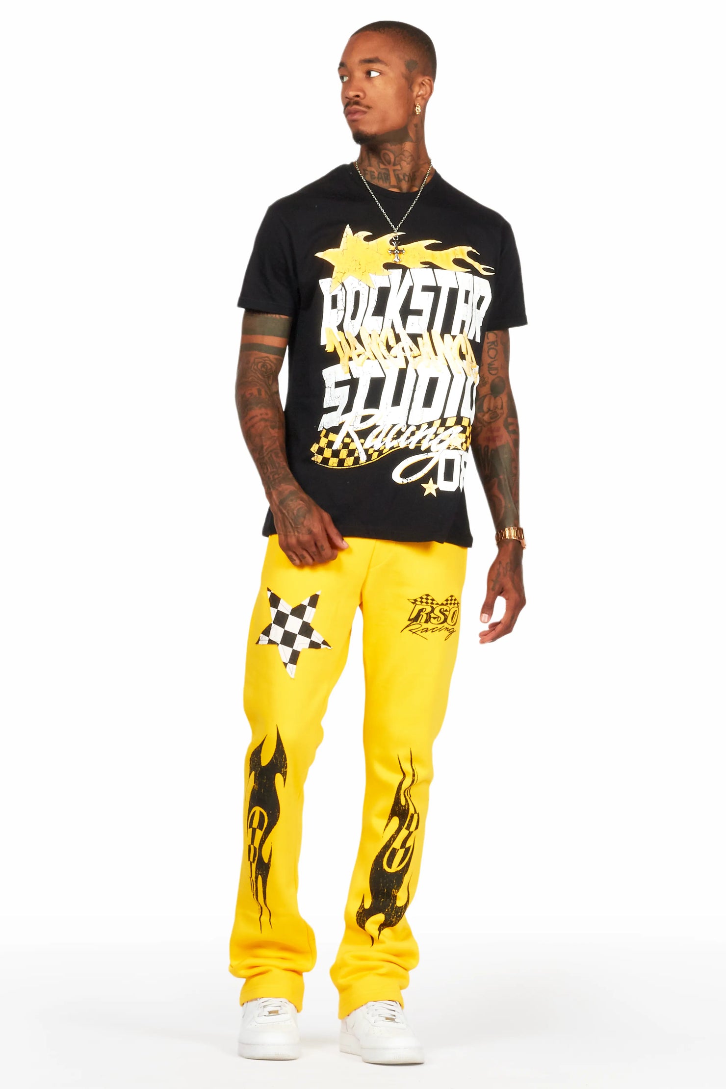 Garo Black/Yellow T-Shirt/Stacked Flare Track Set