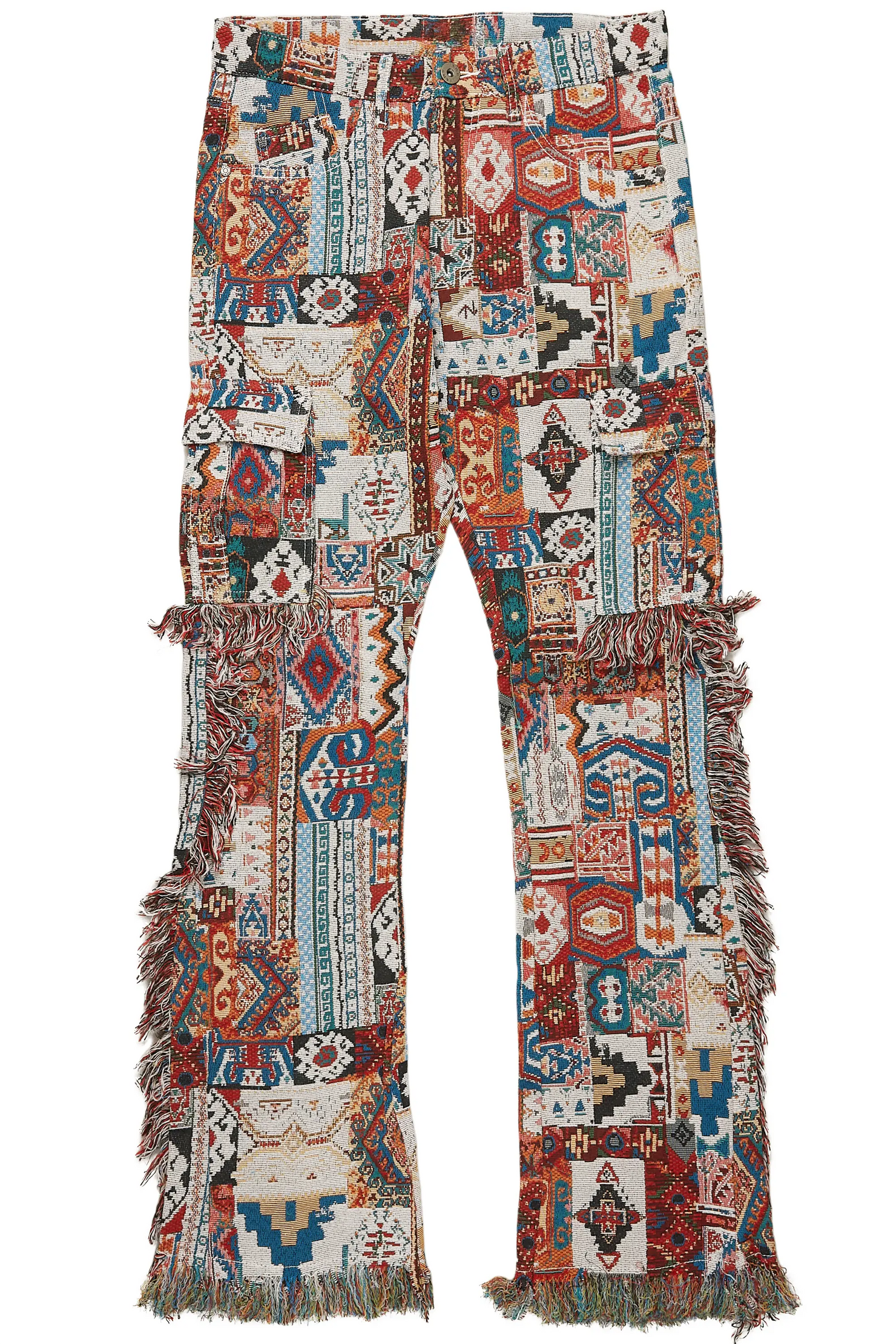 Percy Multi Tapestry Slim Flare Pants