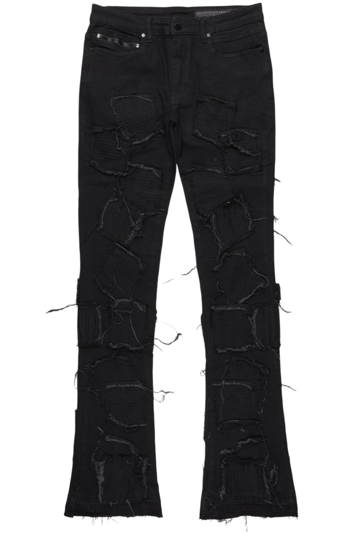 Gawel Jet Black Stacked Flare Jean