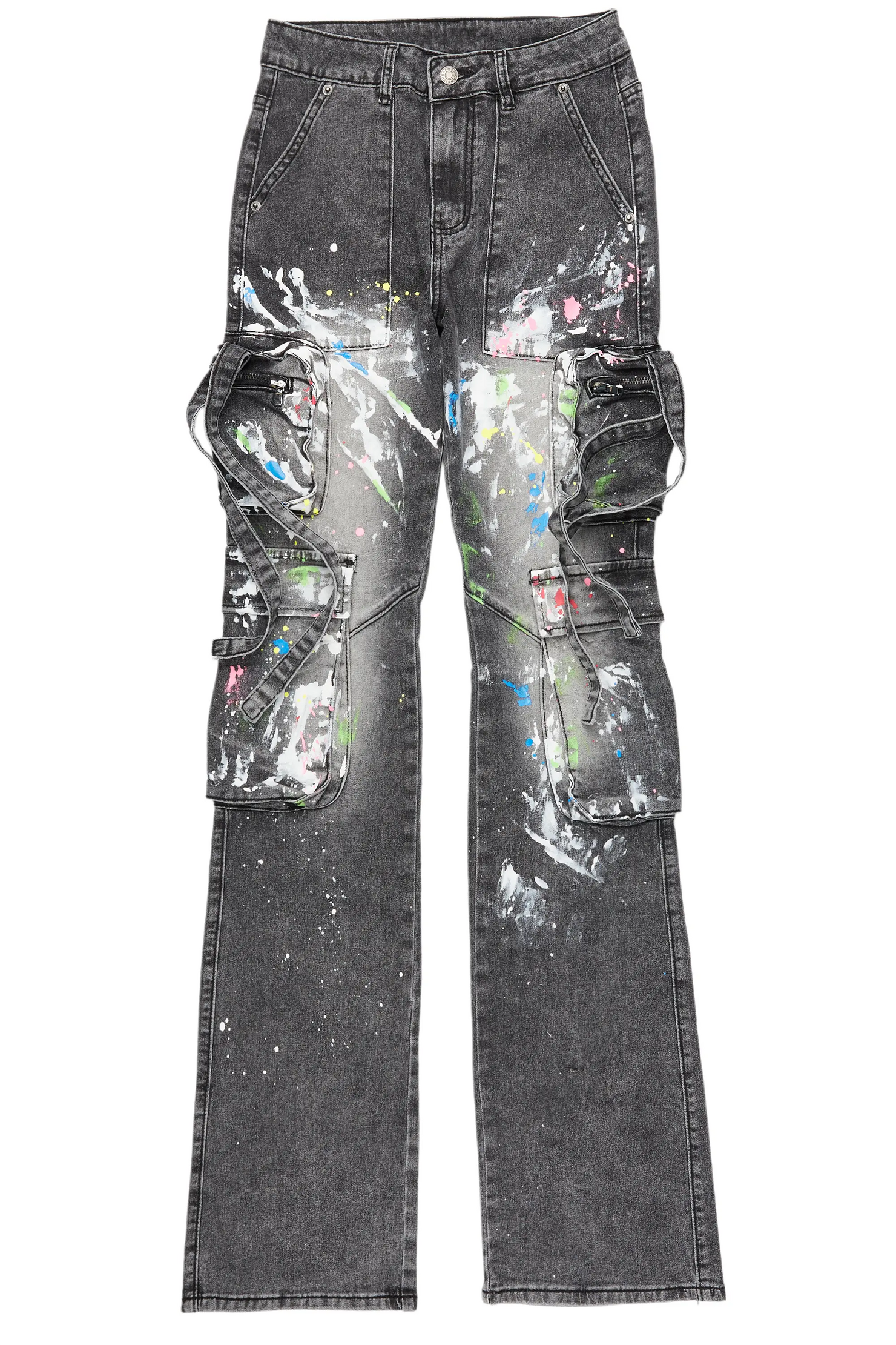 Kailiyah Grey Wash Super Stacked Jean