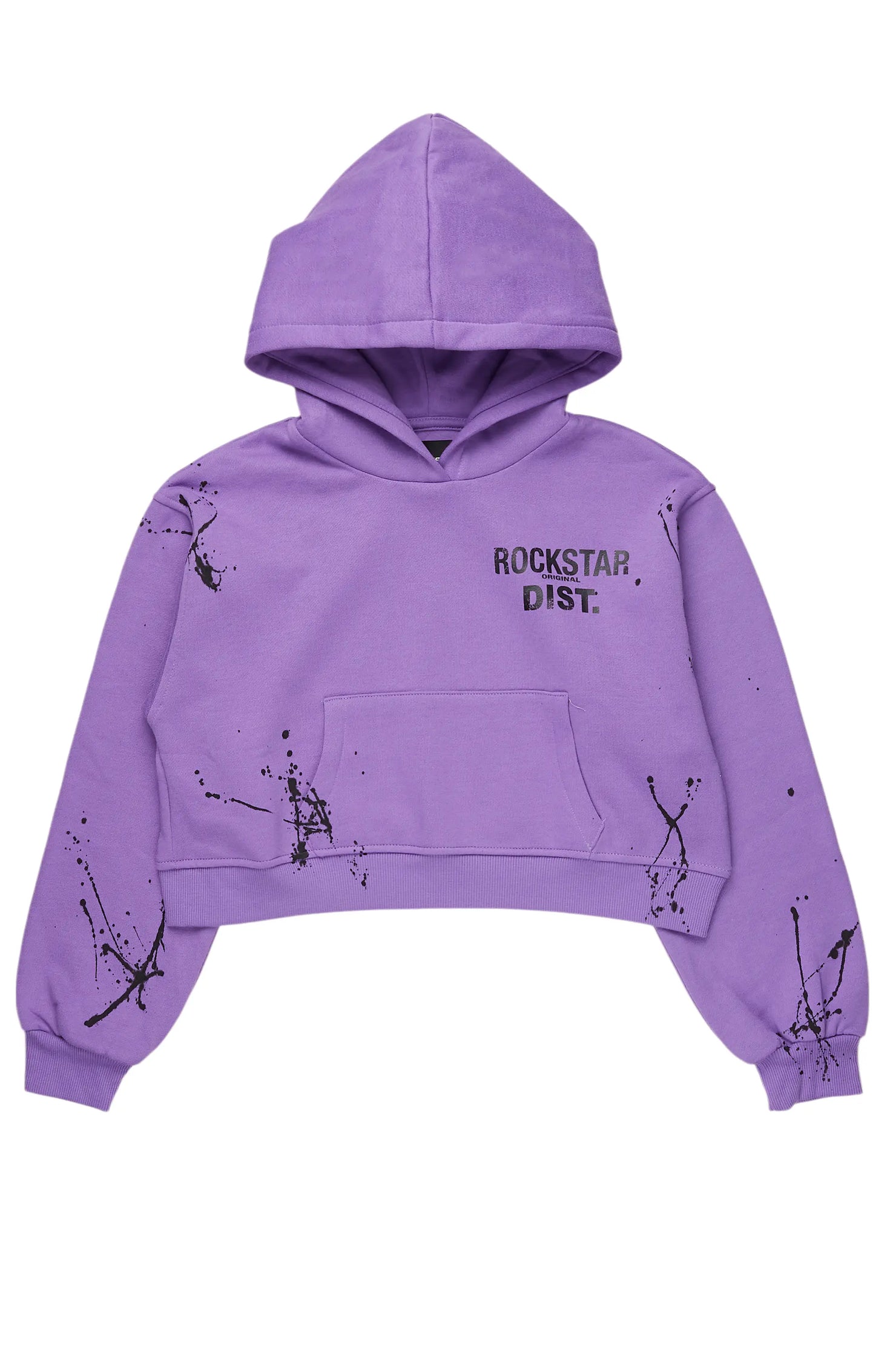 Jamica Purple Crop Hoodie