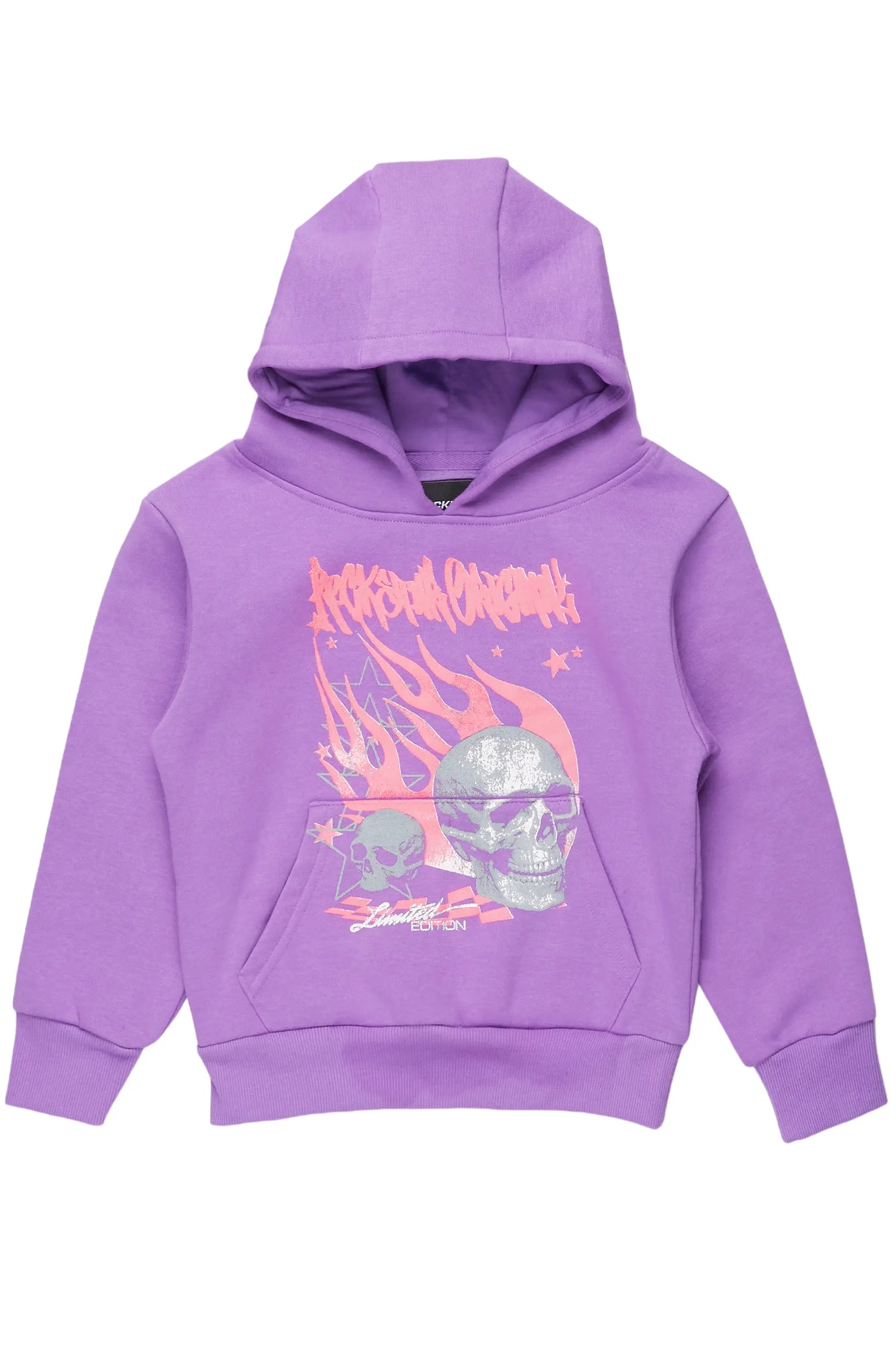 Girls Anessa Purple Graphic Hoodie