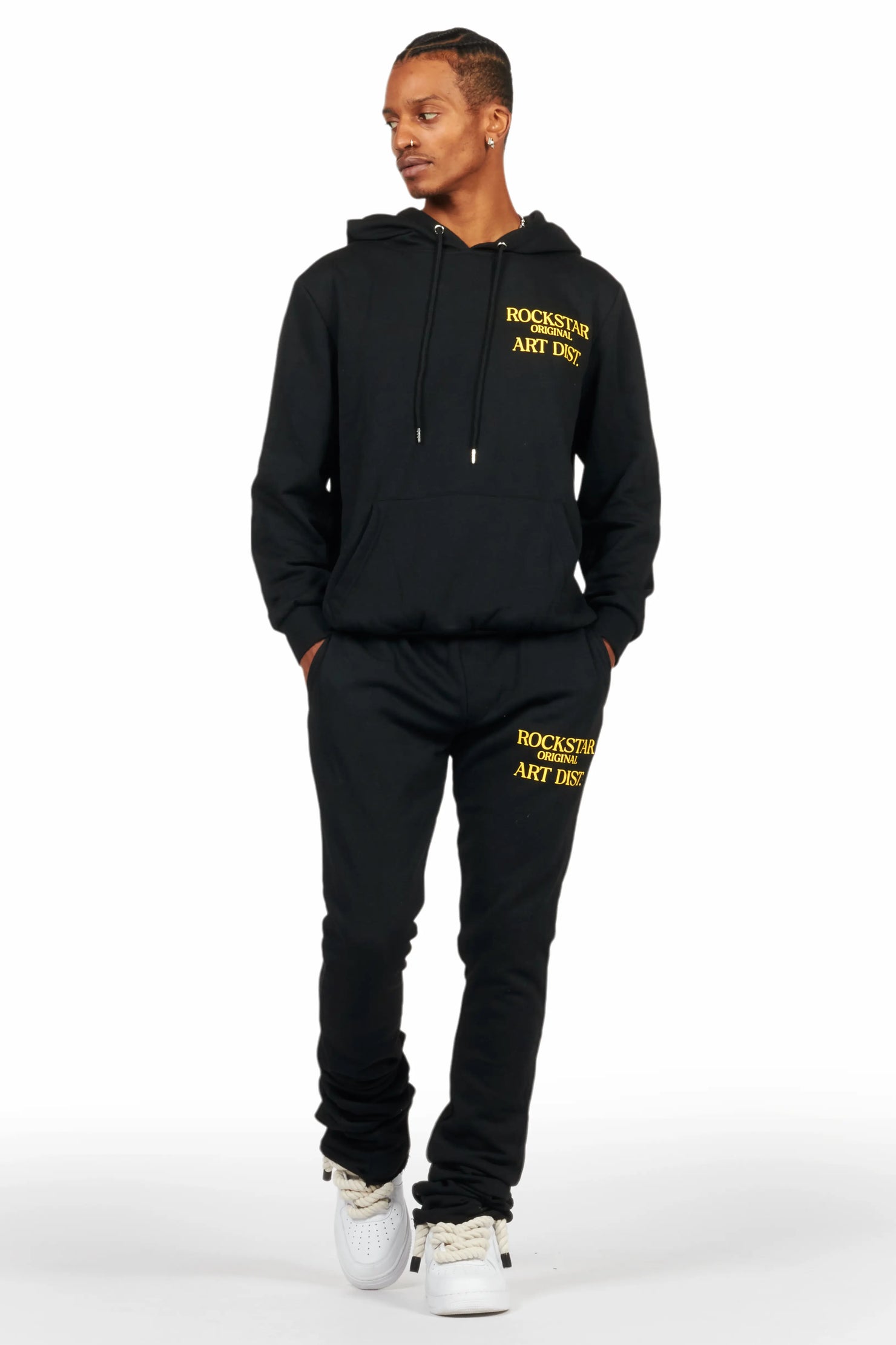 Briggs Black Hoodie/Super Stacked Flare Track Set