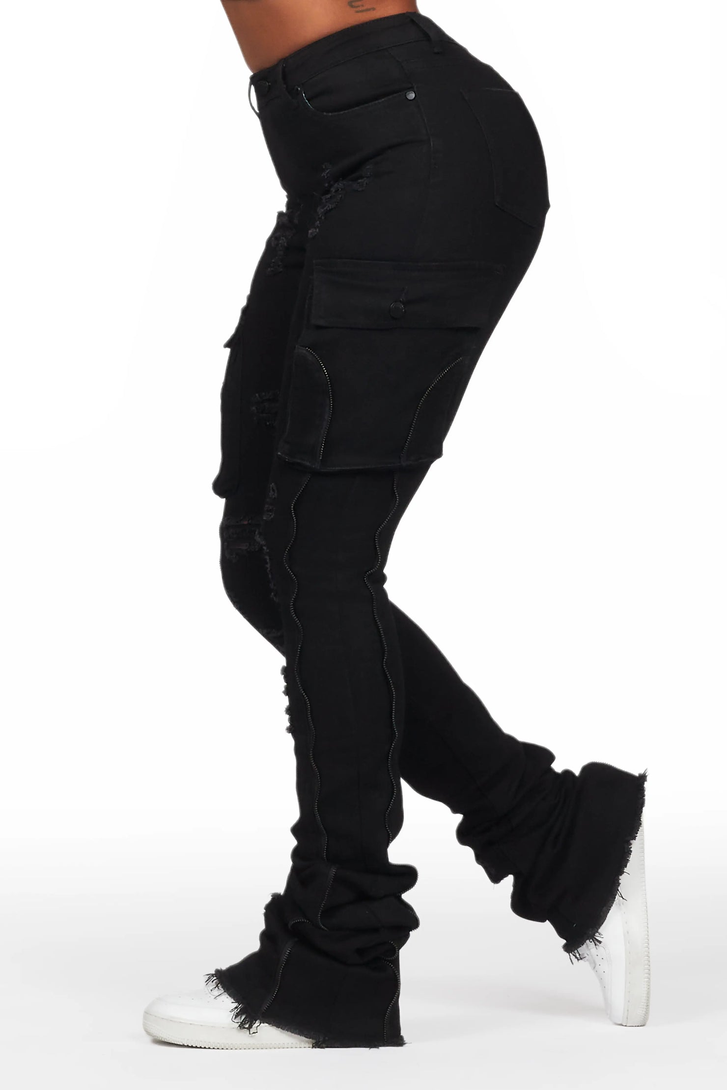 Shanita Black Super Stacked Jean