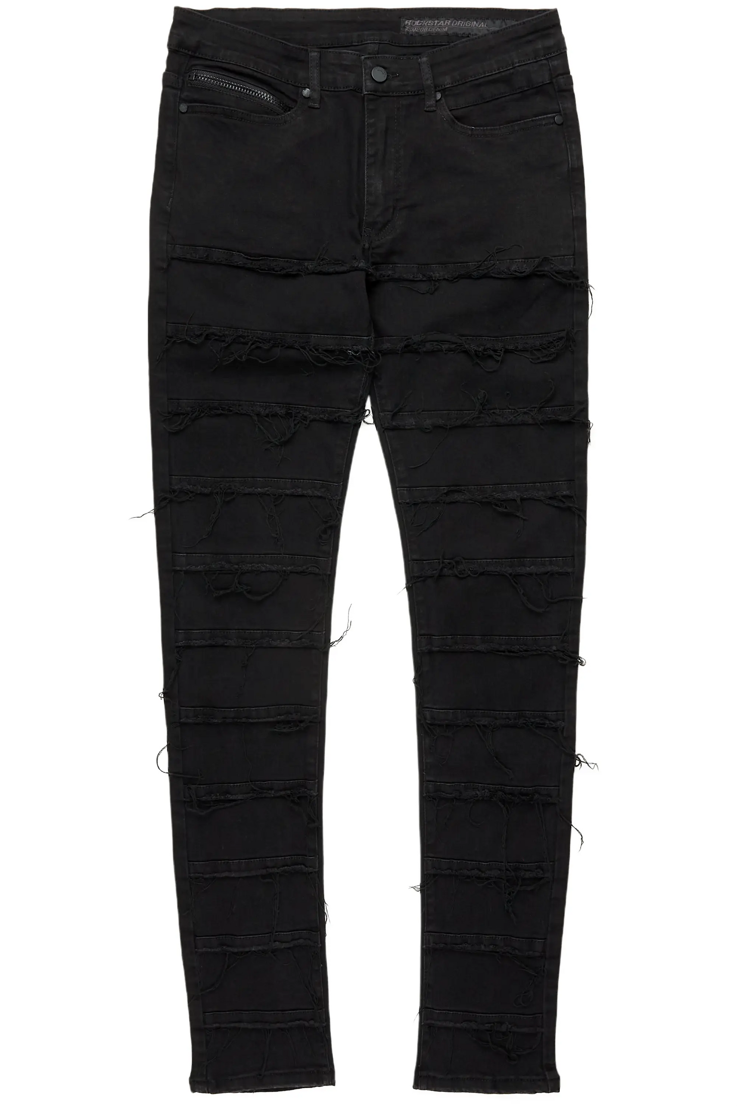 Waylon Black Frayed Slim Fit Jean