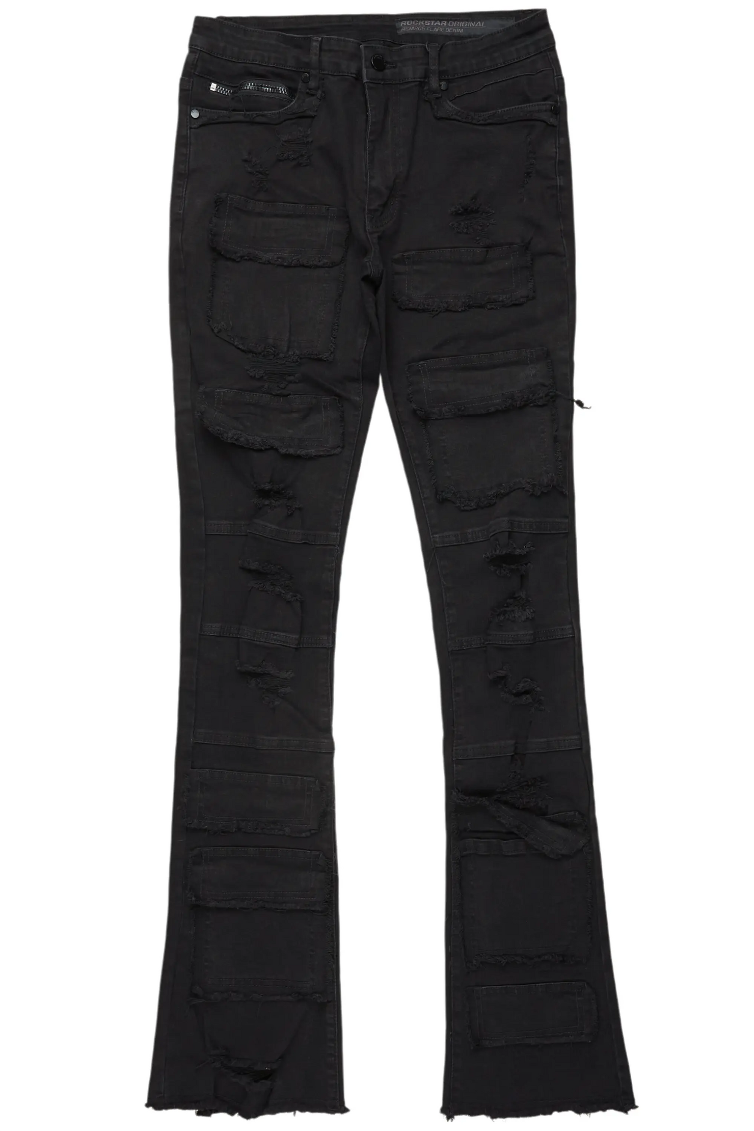 Erico Black Stacked Flare Cargo Jean