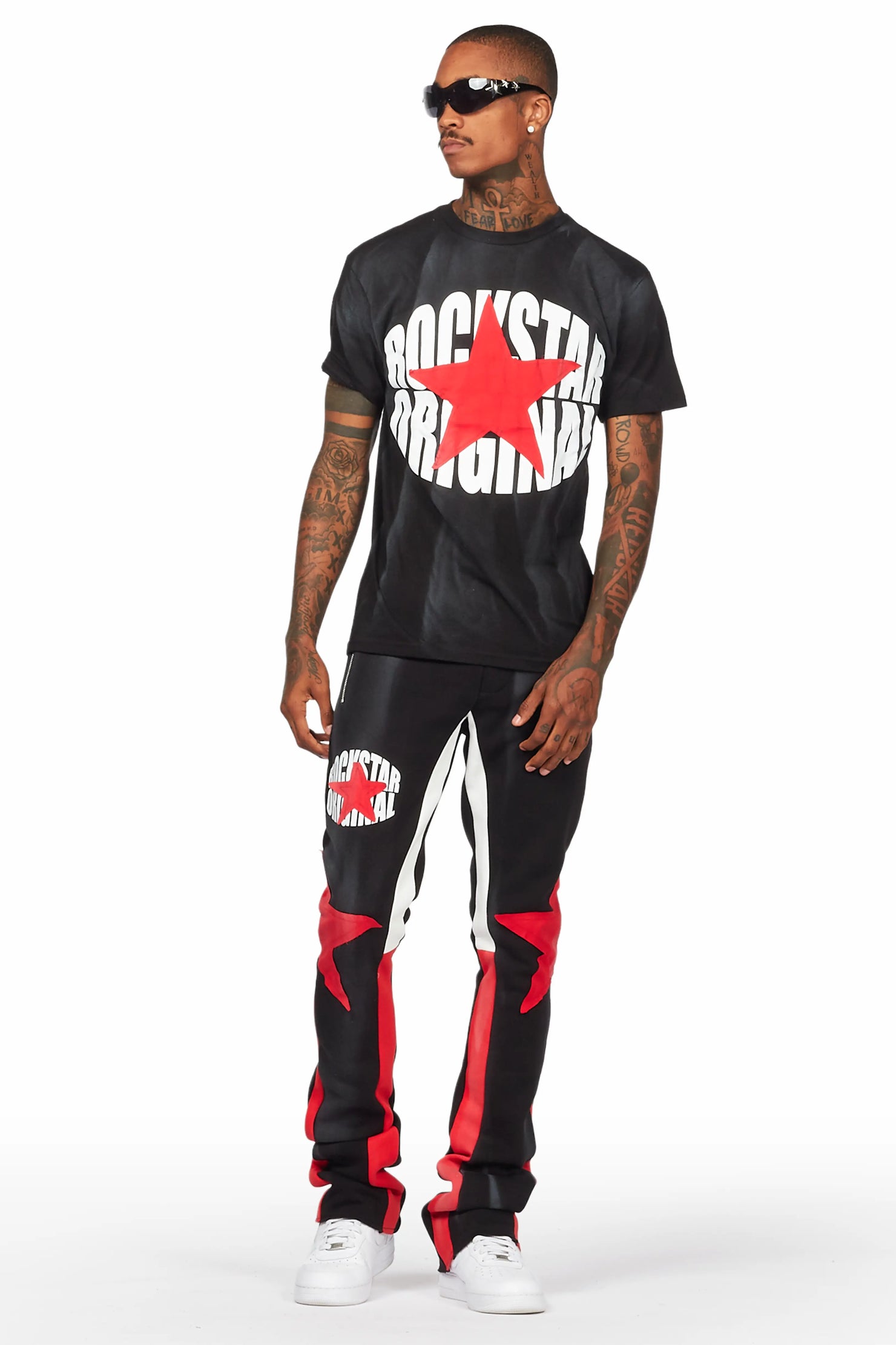 Sarge Black/Red T-Shirt/Stacked Flare Track Set