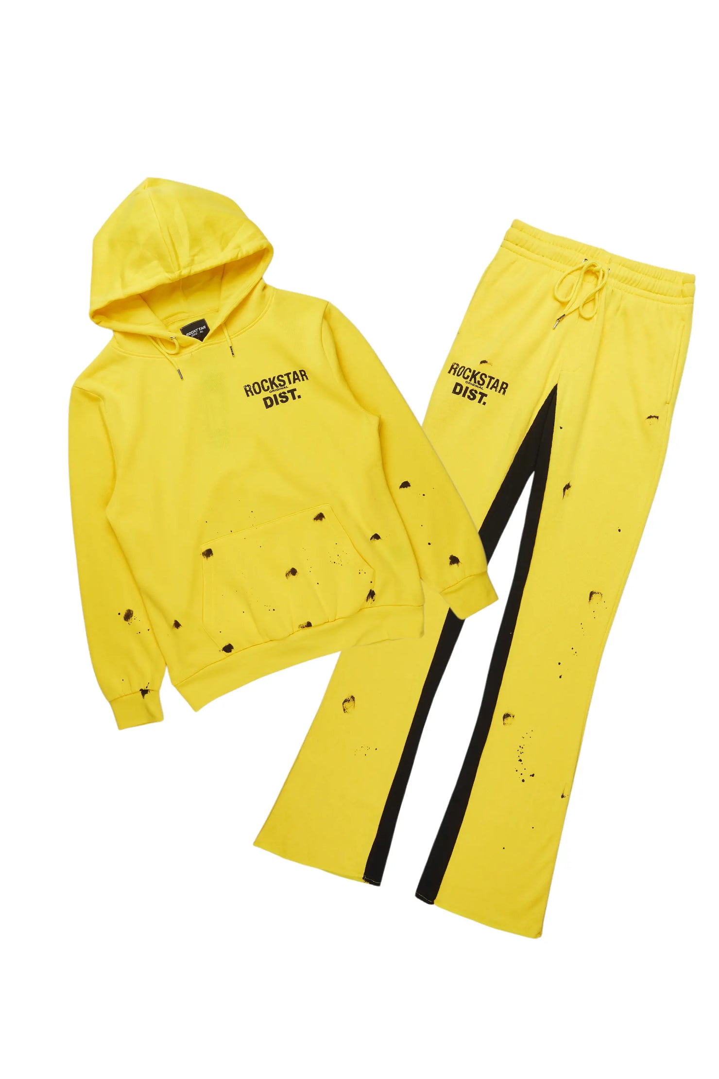 Raffer Yellow Hoodie Baggy Fit Pant Track Set