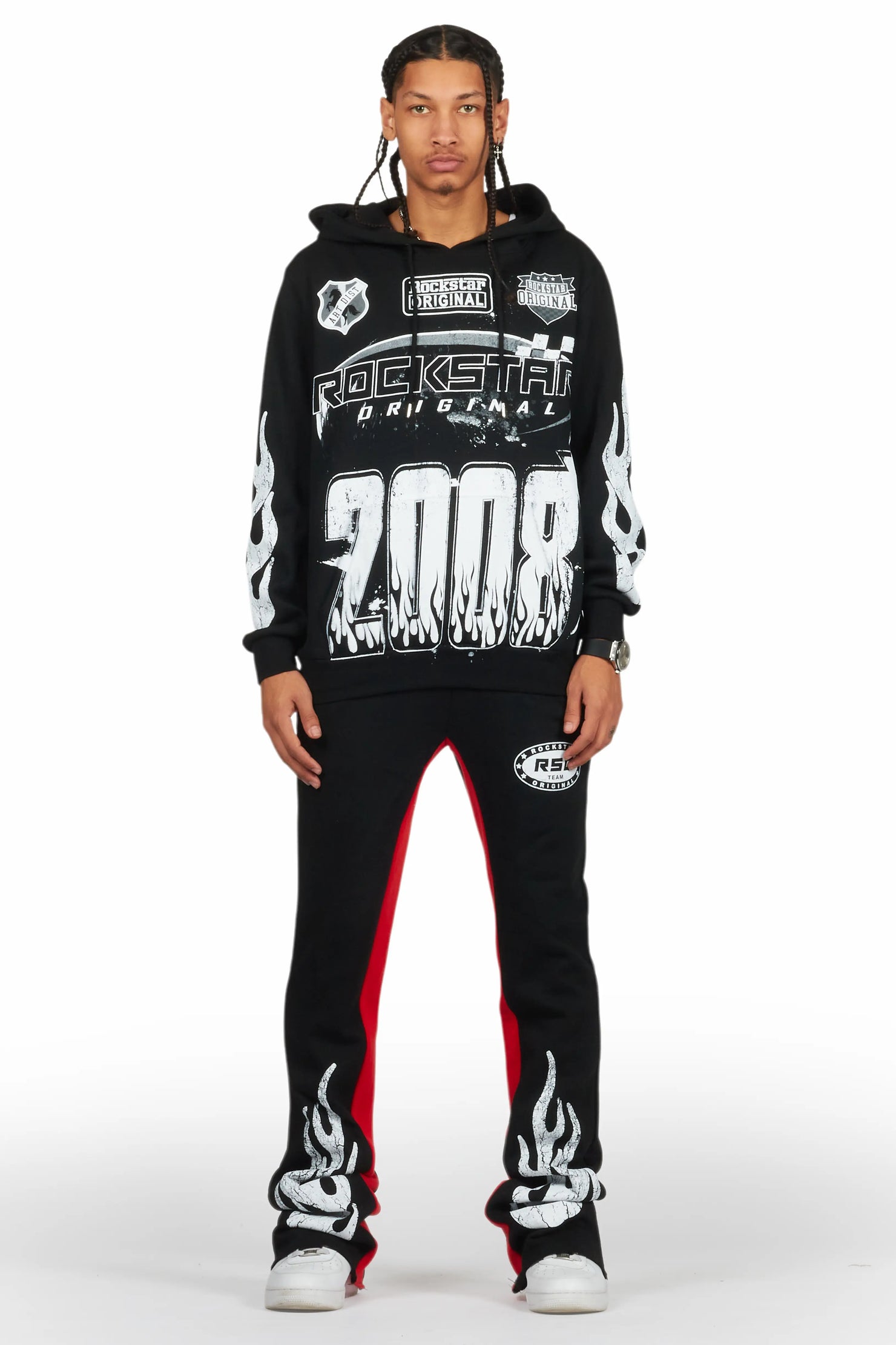 Amos Black Hoodie/Baggy Track Pant Set