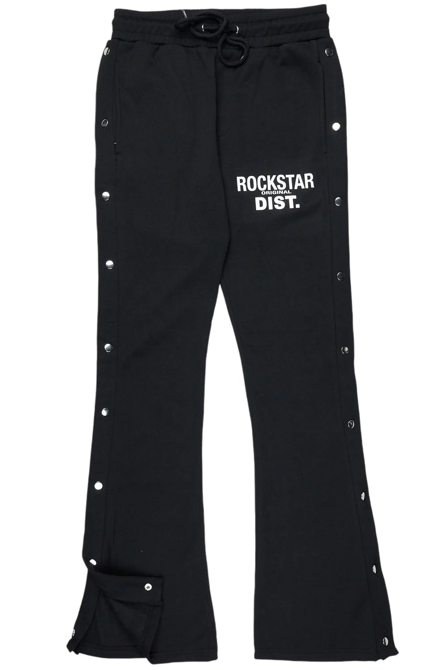 Alpine Black Baggy Snap Button Pant