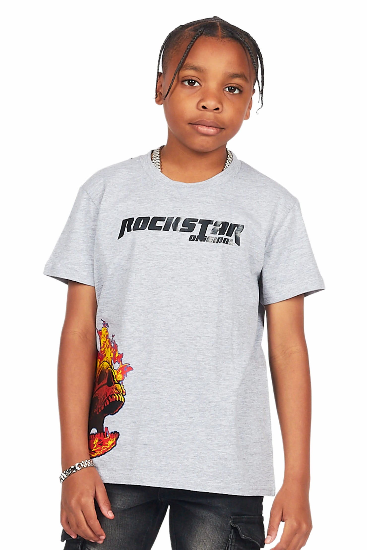 Boys Arbor Grey Graphic T-Shirt