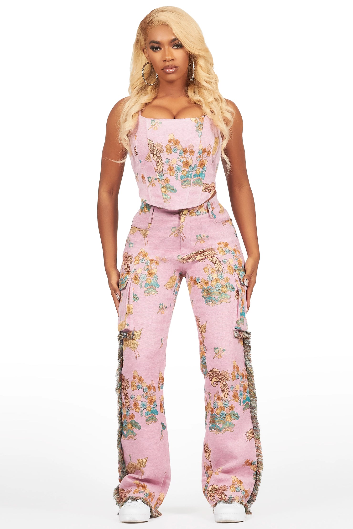 Vatasha Pink Tapestry Corset