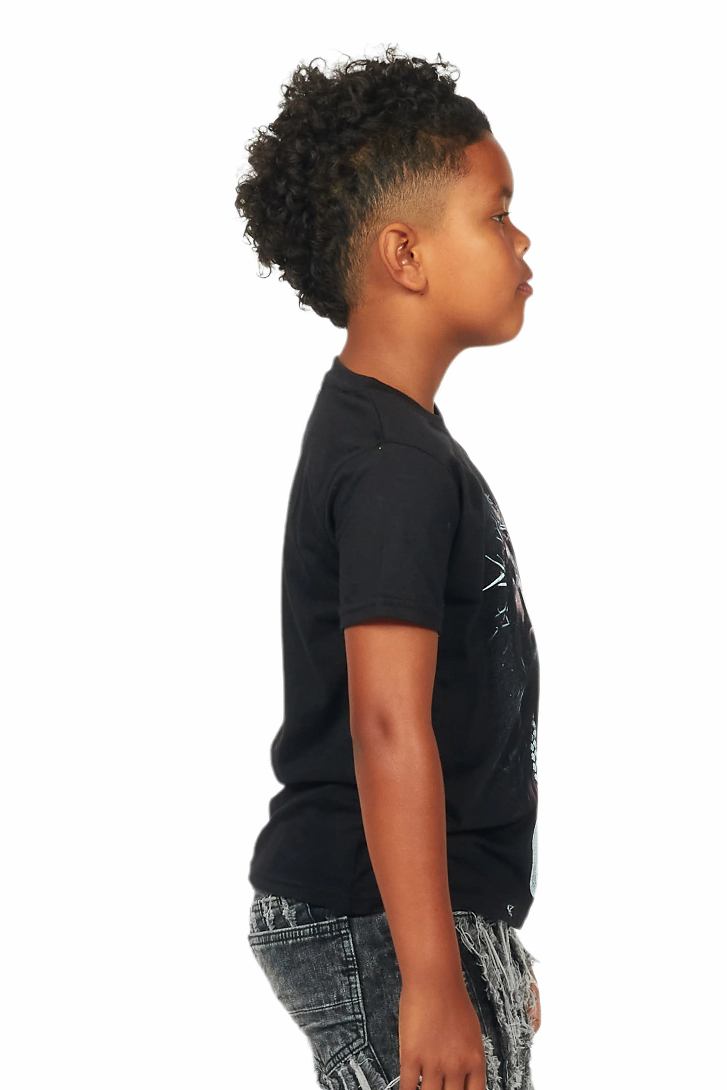 Boys Amina Black Graphic T-Shirt