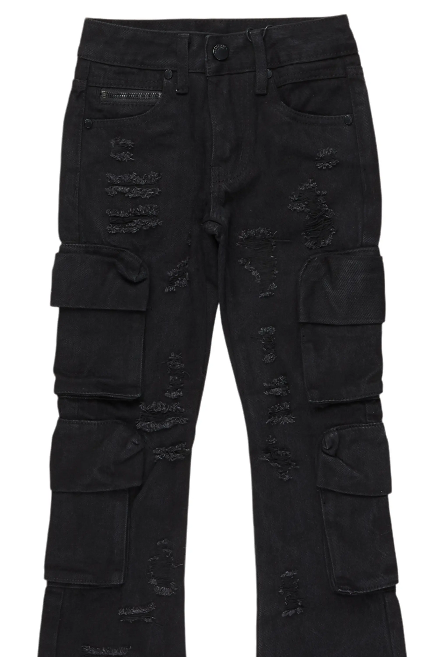 Boys Peppe Black Baggy Fit Jean