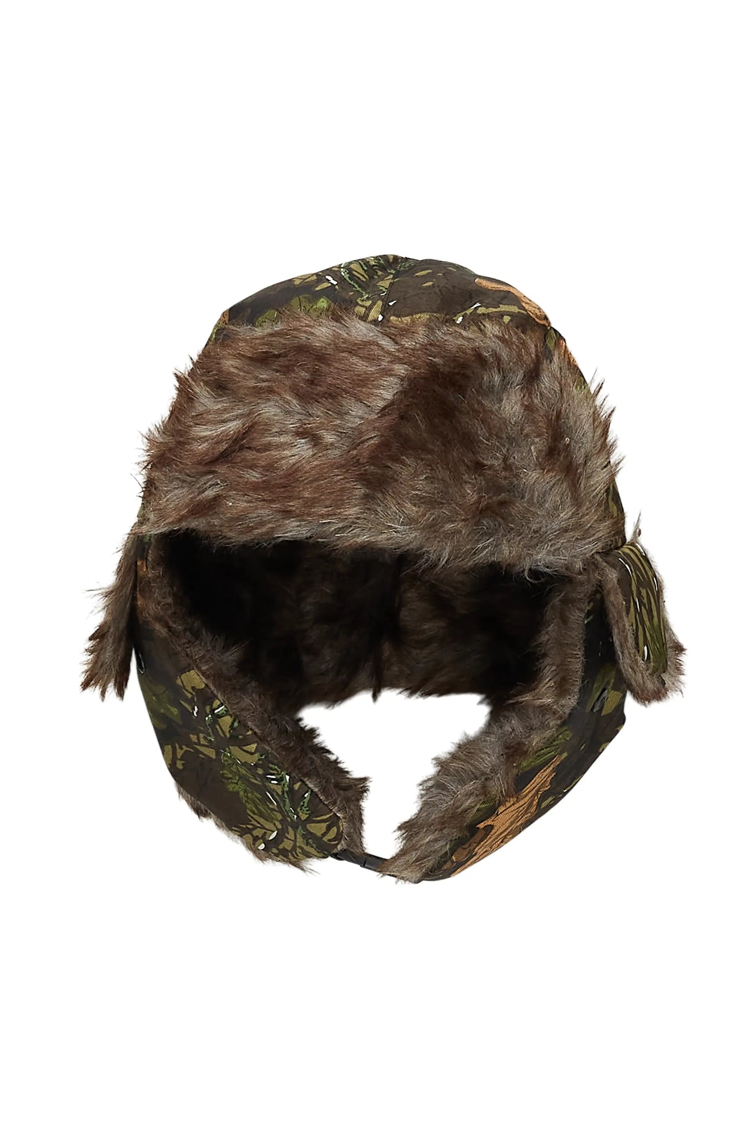 Saburo Green Tree Camo Faux Fur Trapper Hat