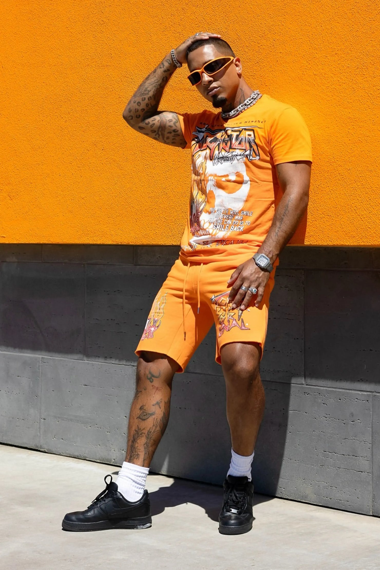 Krog Orange T-Shirt/Short Set