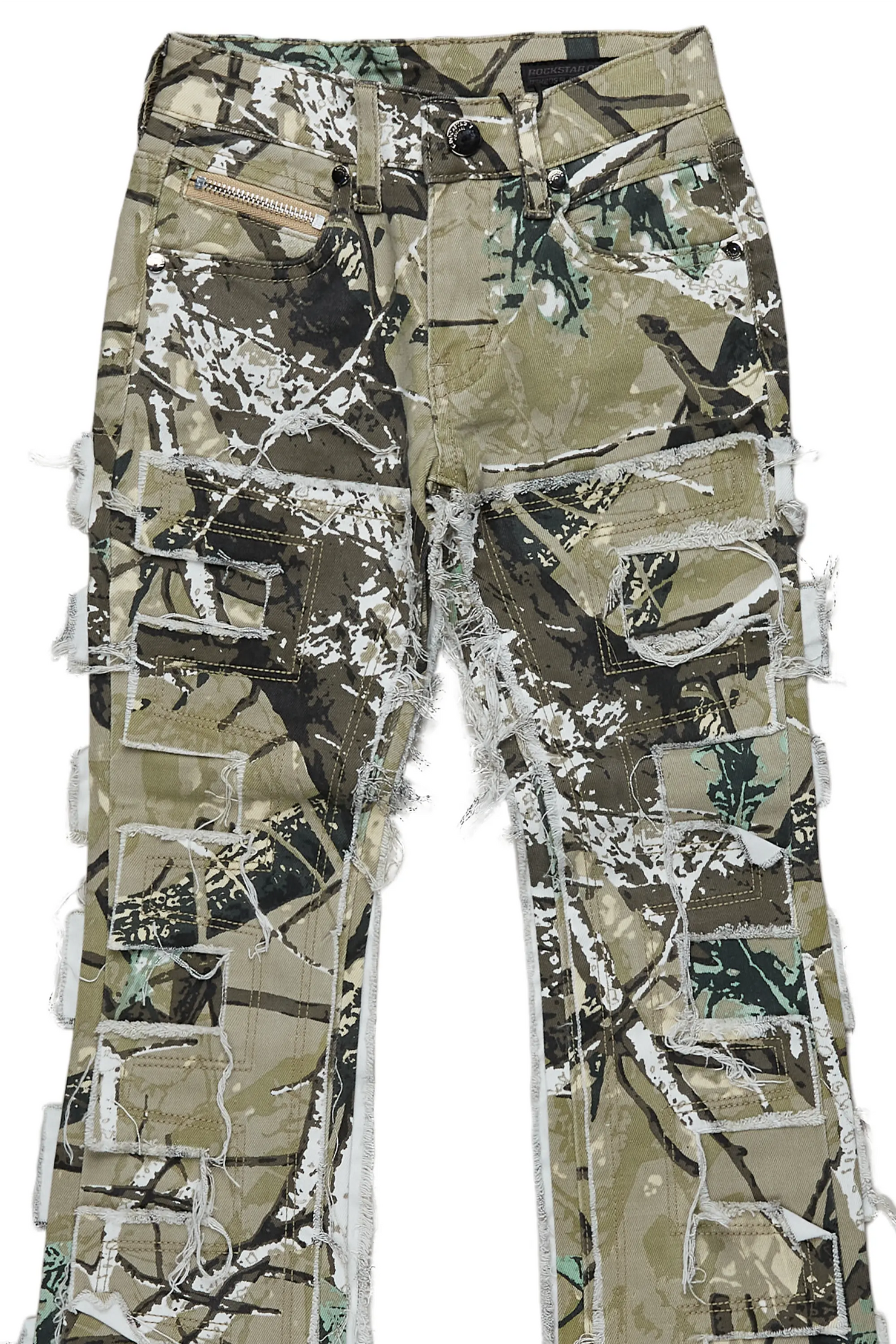 Boys Shake Tree Camo Stacked Flare Jean